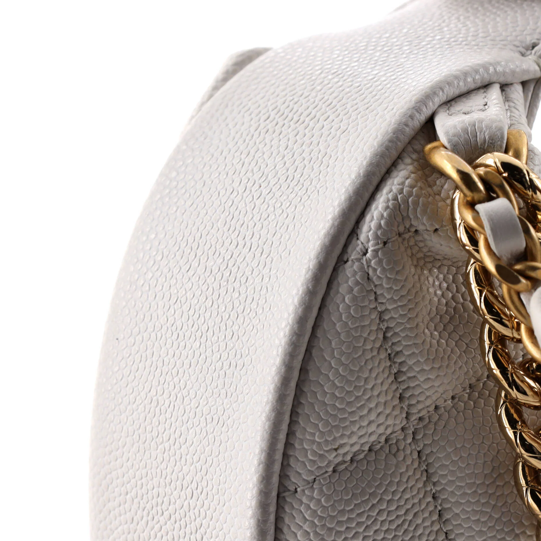 Double Chain Bow Hobo Pouch Quilted Caviar Mini - Image 6