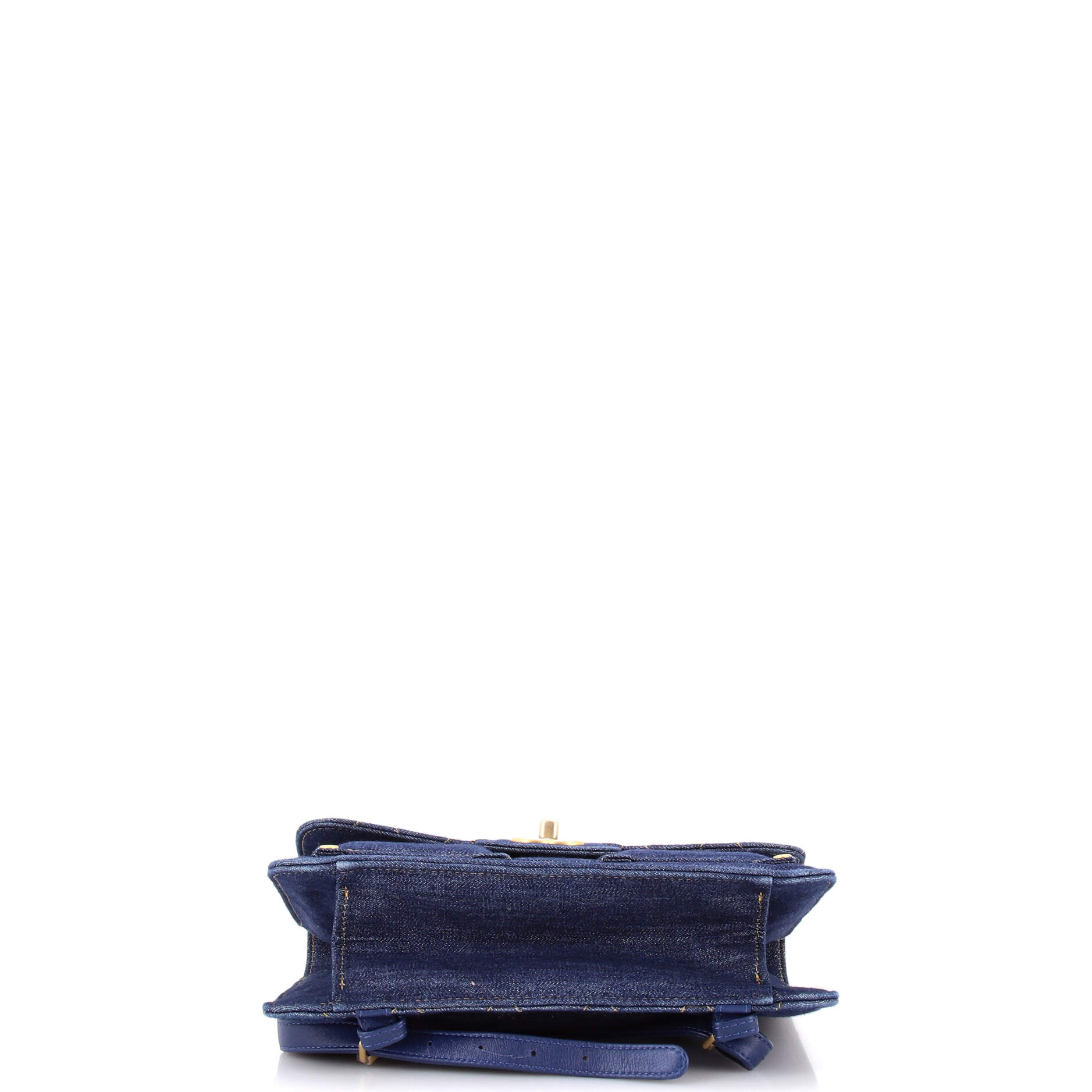 Double You CC Flap Backpack Quilted Denim - Image 4