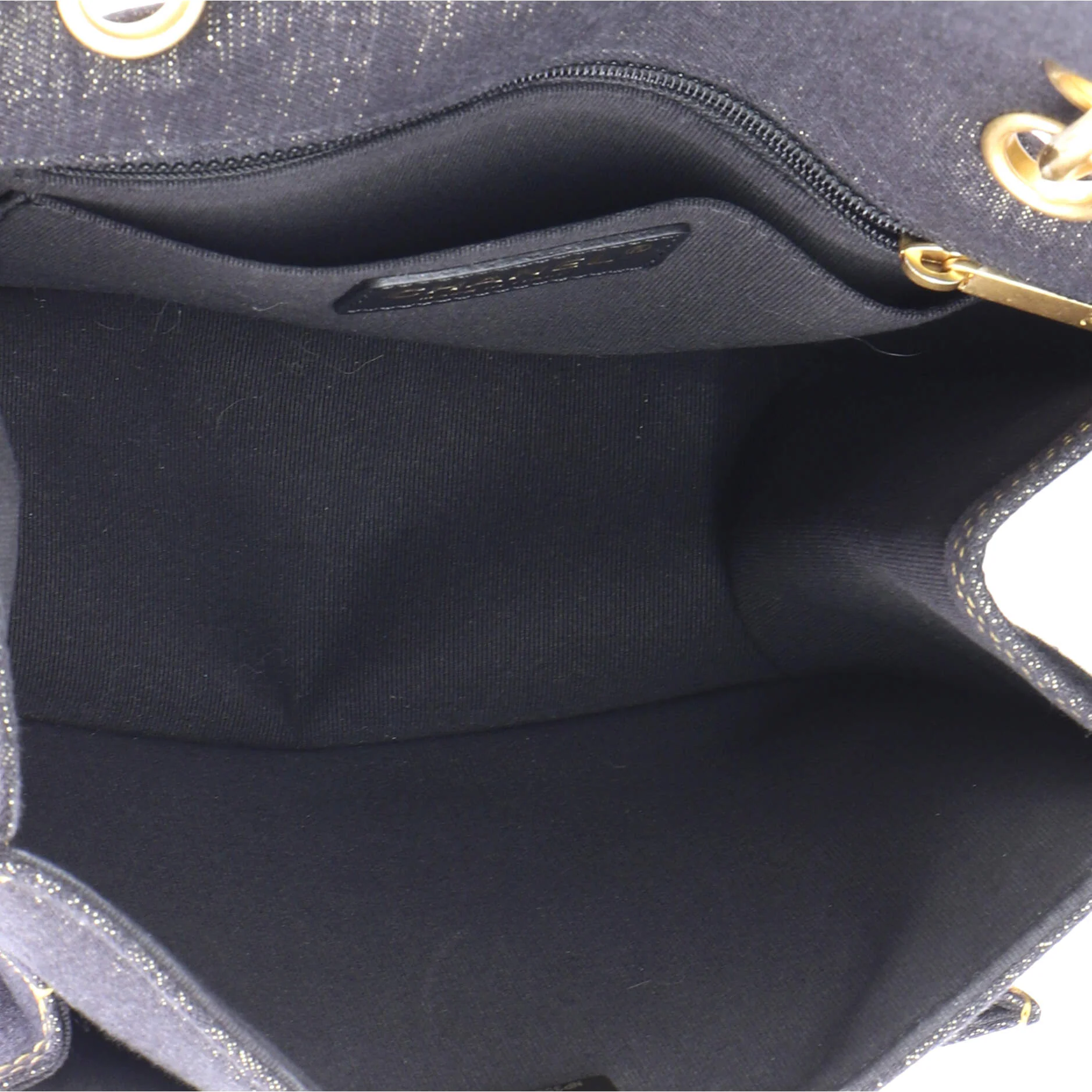 Double You CC Flap Bag Quilted Denim Medium - Image 5