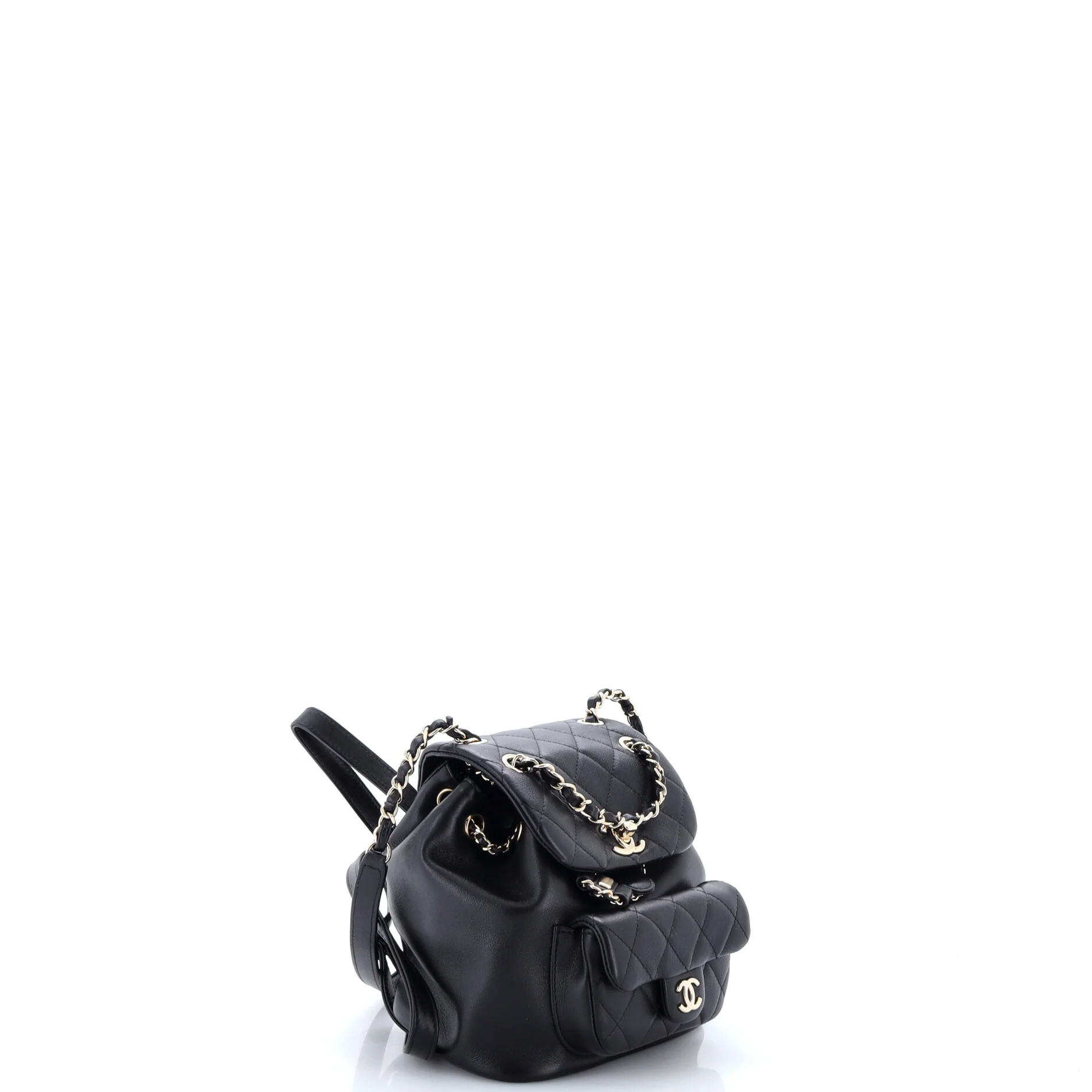 Duma Drawstring Backpack Quilted Leather Small - Image 2