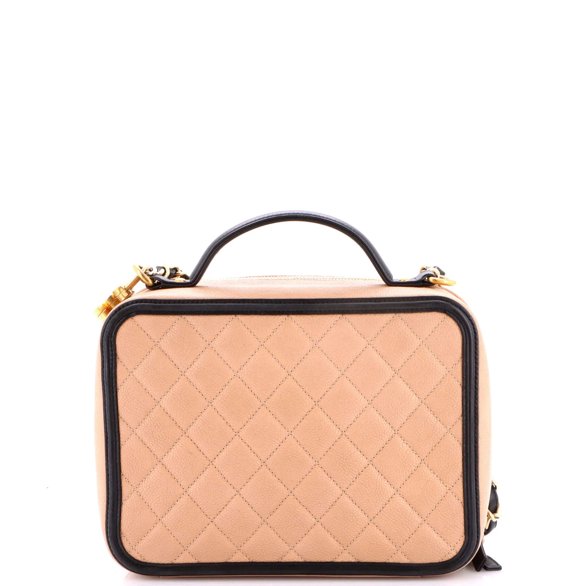 Filigree Vanity Case Quilted Caviar Large - Image 4