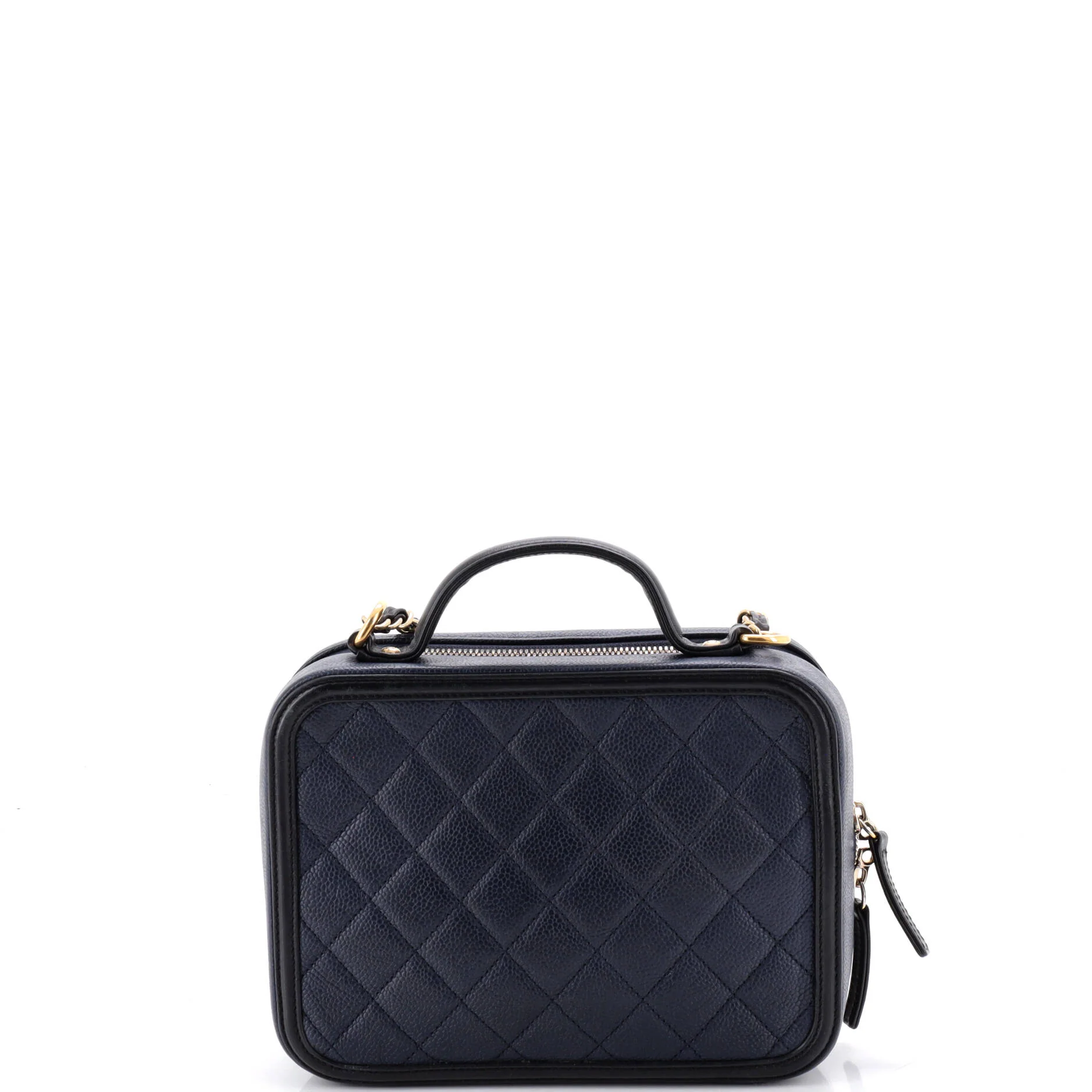 Filigree Vanity Case Quilted Caviar Medium - Image 4