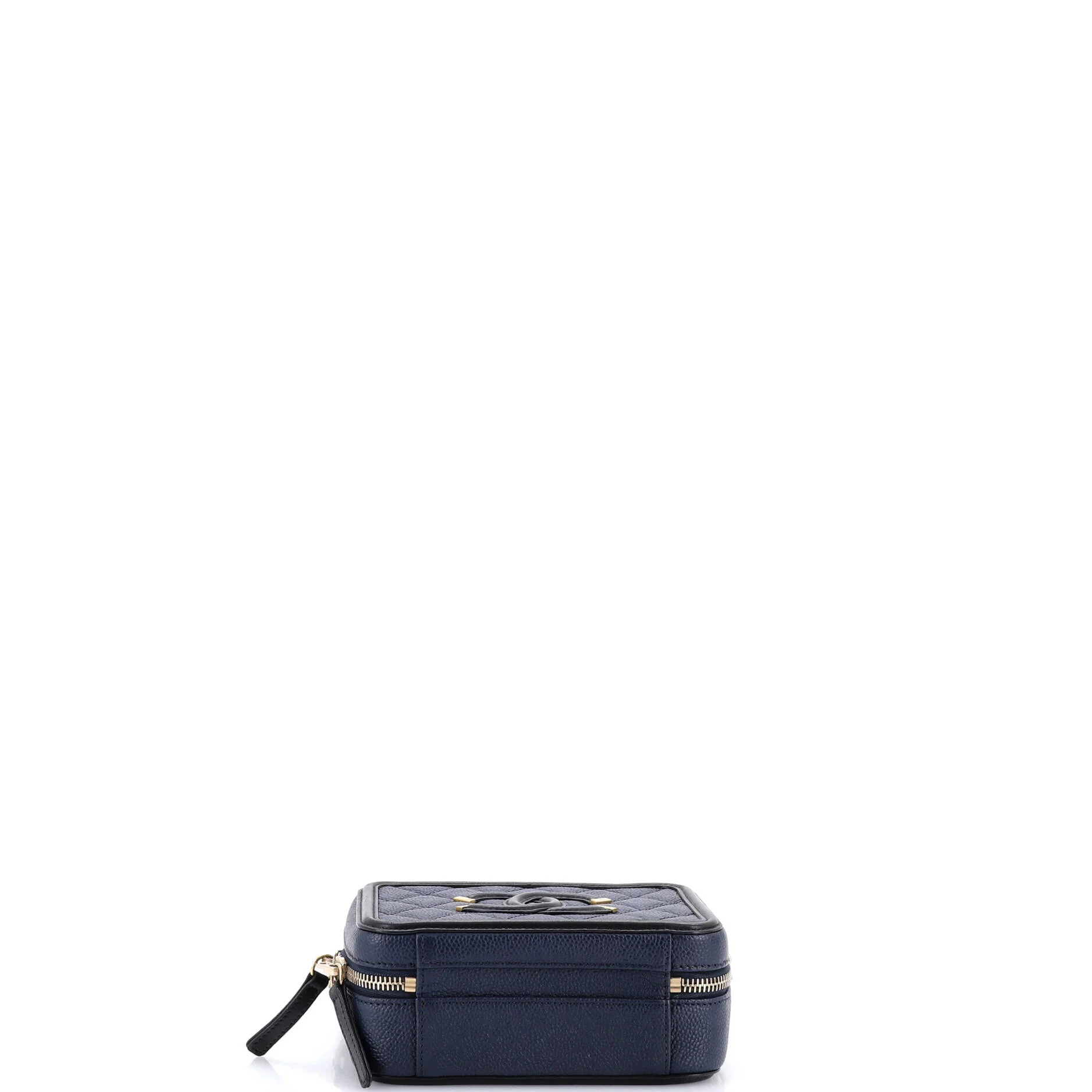 Filigree Vanity Case Quilted Caviar Small - Image 4