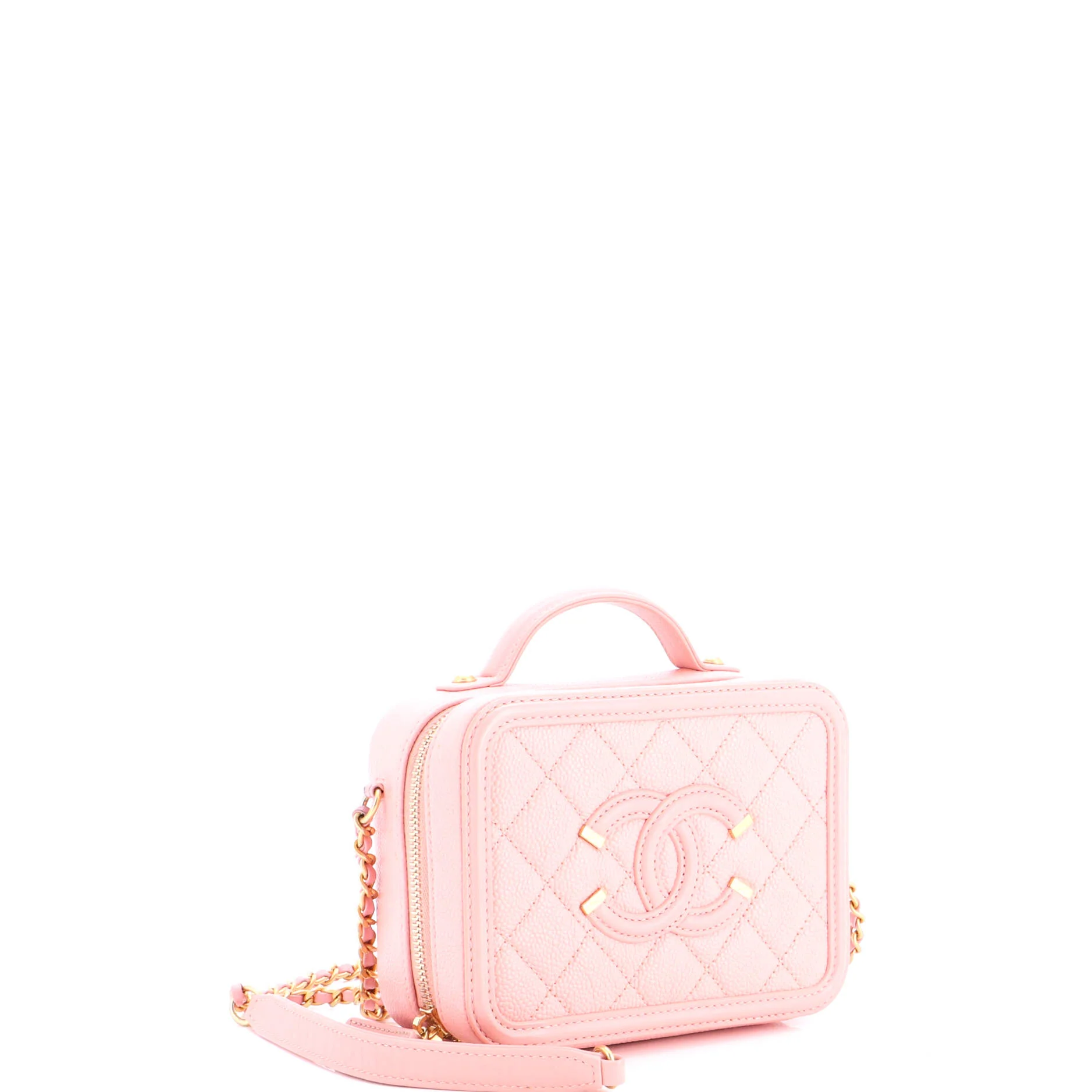 Filigree Vanity Case Quilted Caviar Small - Image 2