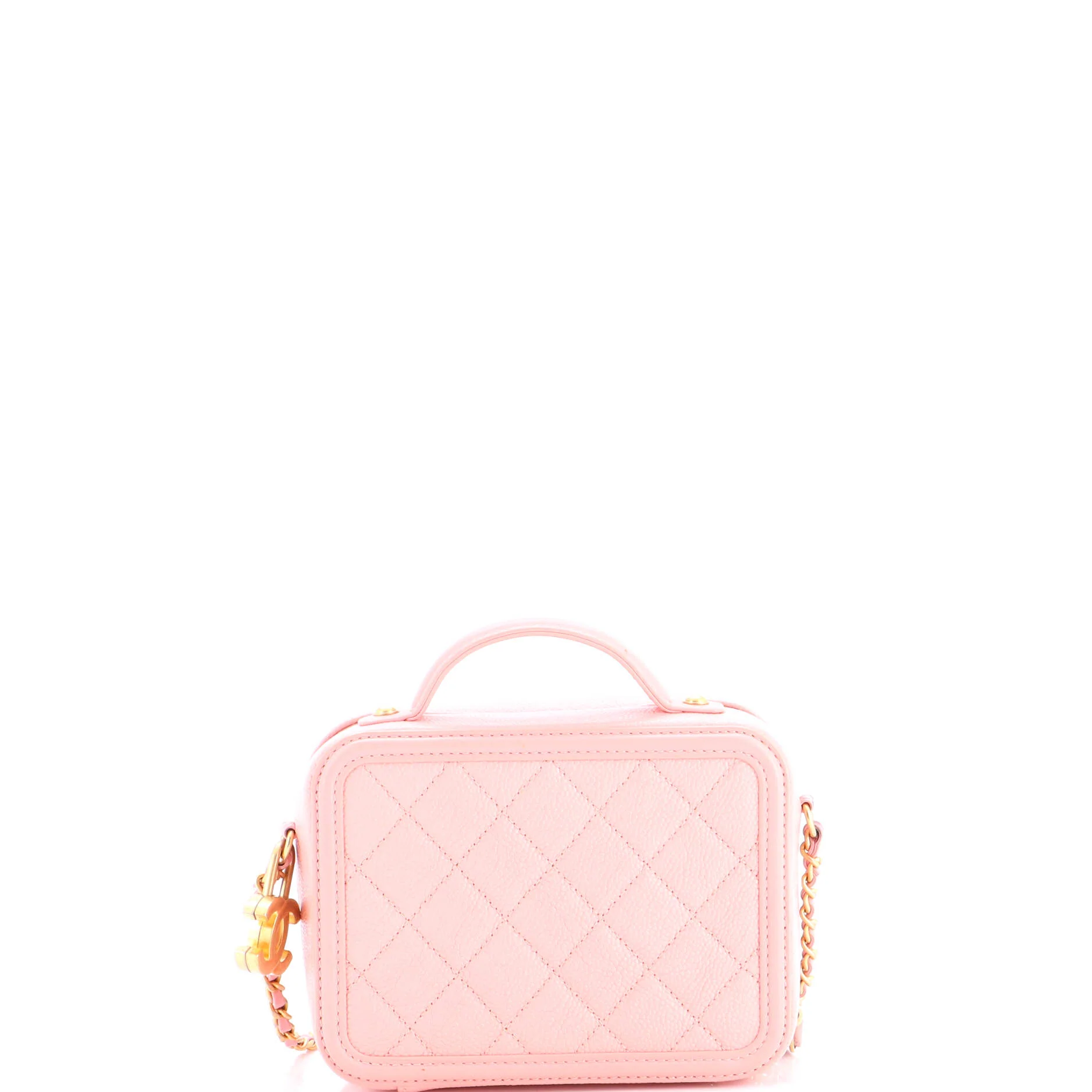 Filigree Vanity Case Quilted Caviar Small - Image 3