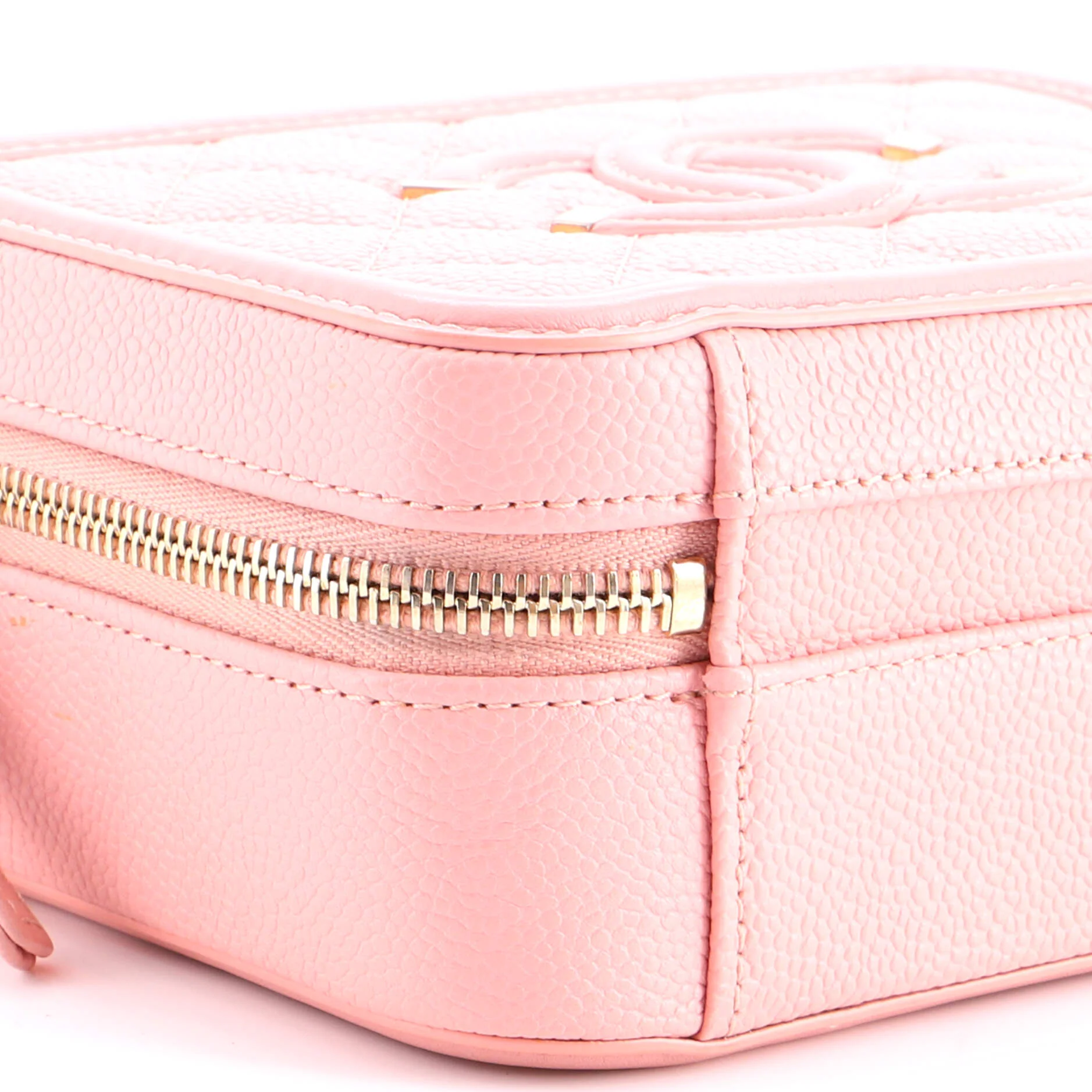 Filigree Vanity Case Quilted Caviar Small - Image 6