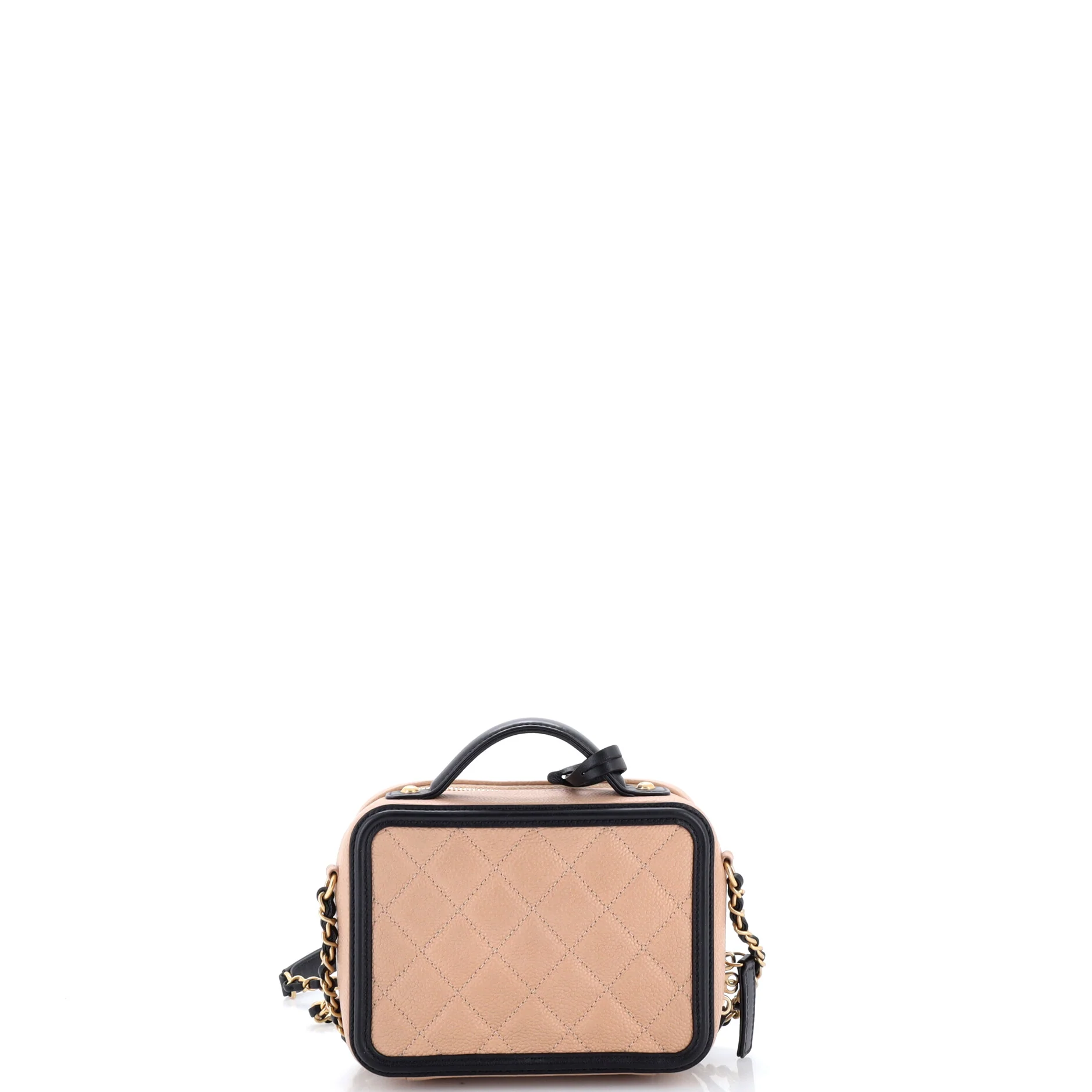 Filigree Vanity Case Quilted Caviar Small - Image 3