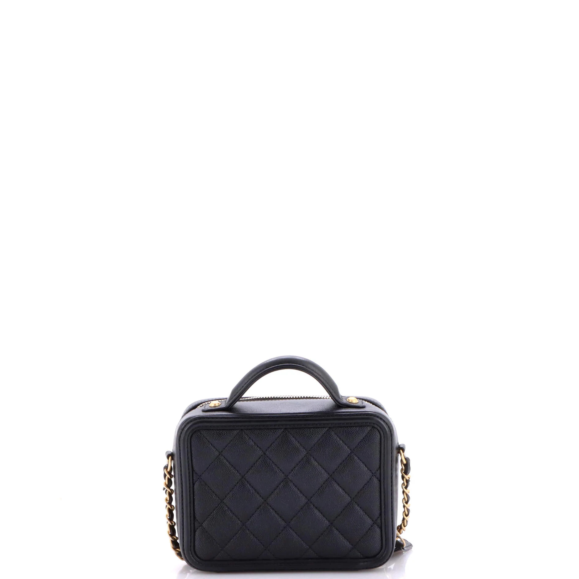 Filigree Vanity Case Quilted Caviar Small - Image 3