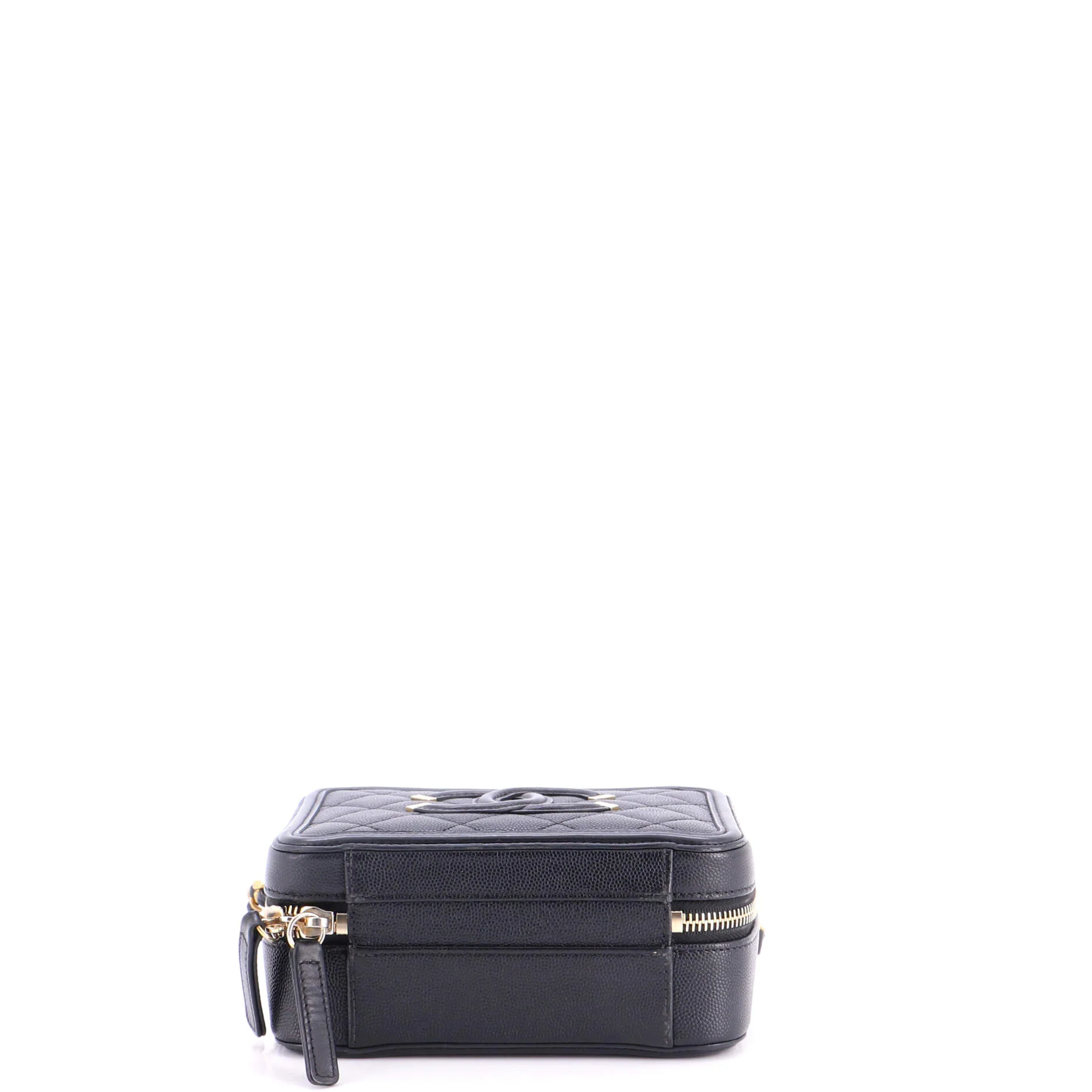 Filigree Vanity Case Quilted Caviar Small - Image 4