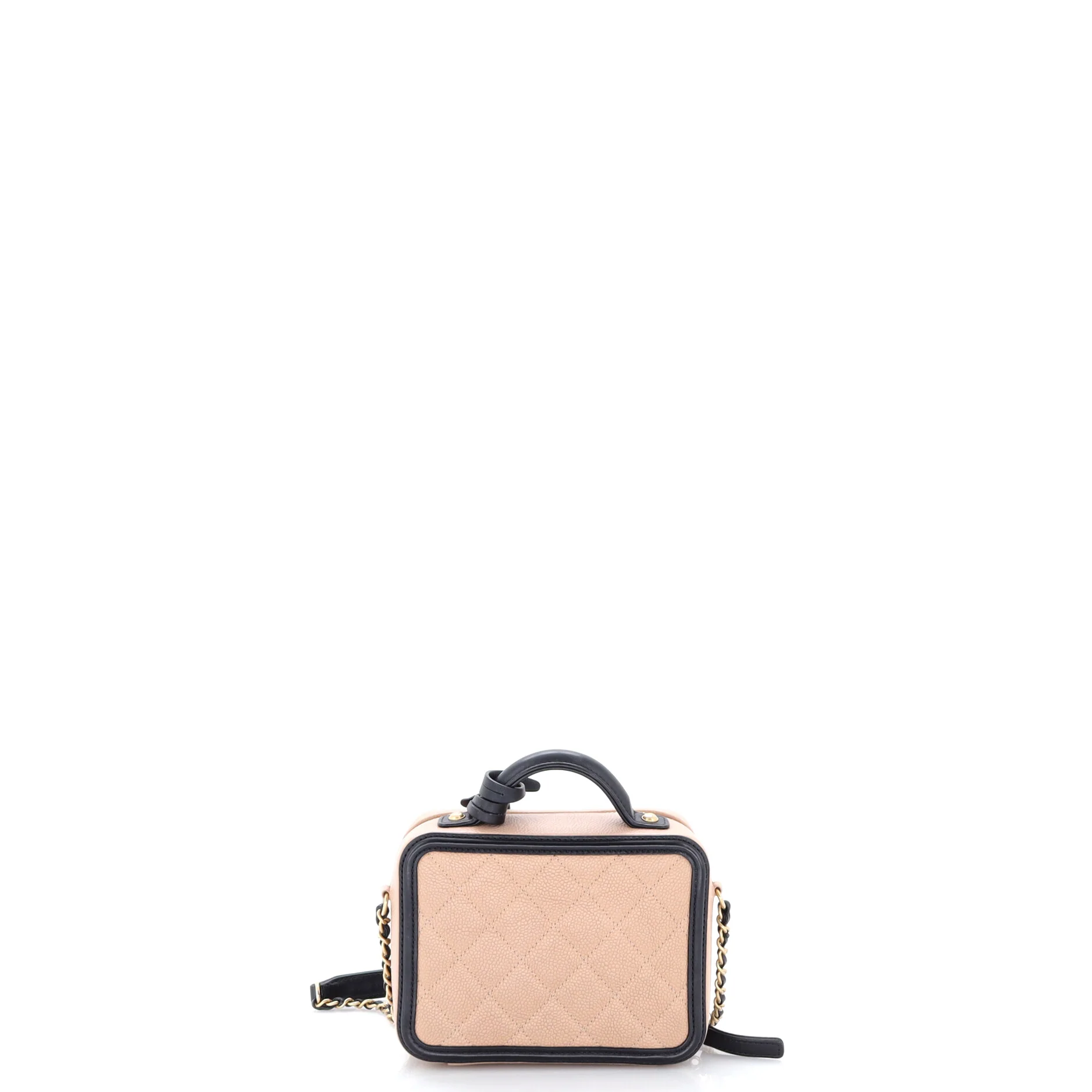 Filigree Vanity Case Quilted Caviar Small - Image 3