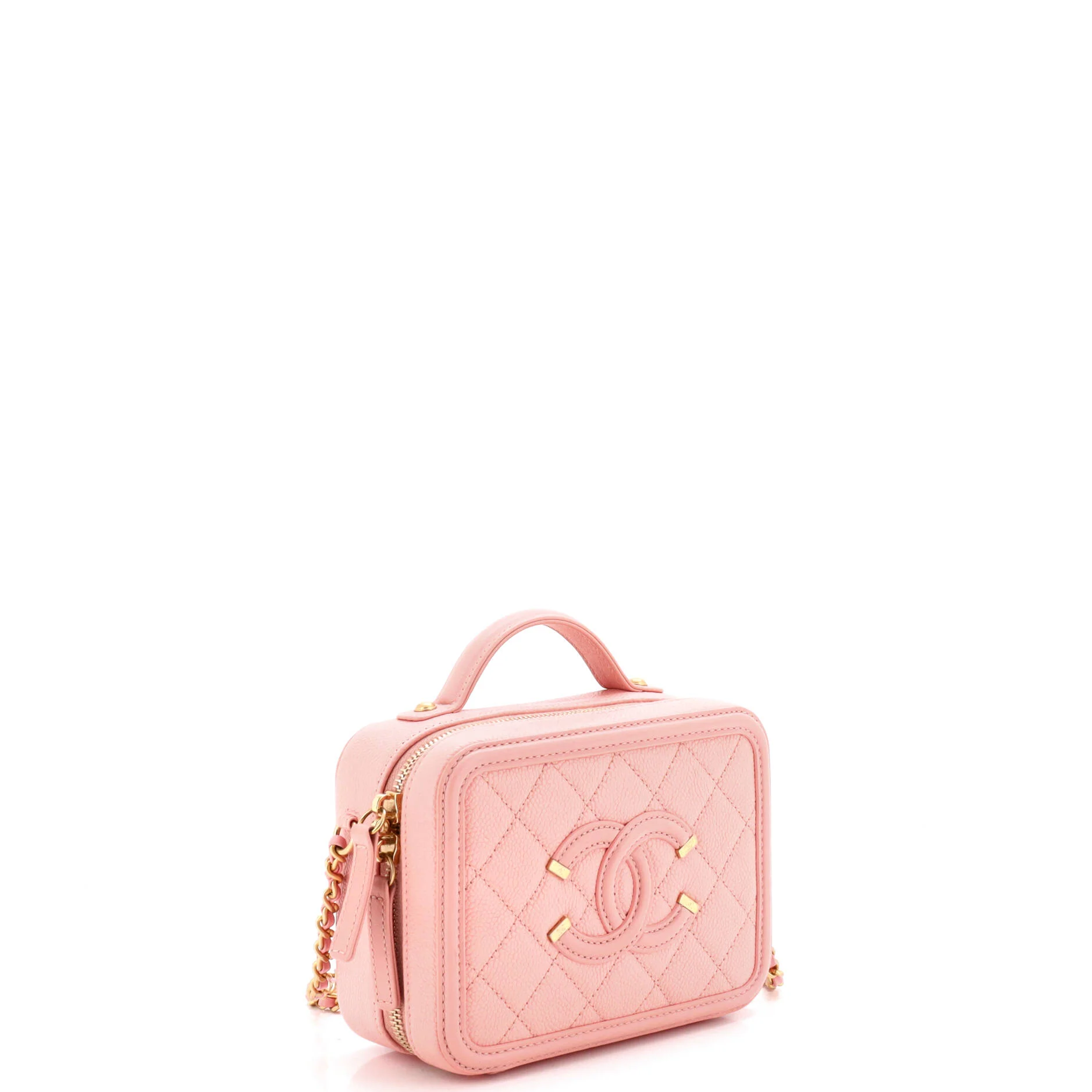 Filigree Vanity Case Quilted Caviar Small - Image 2