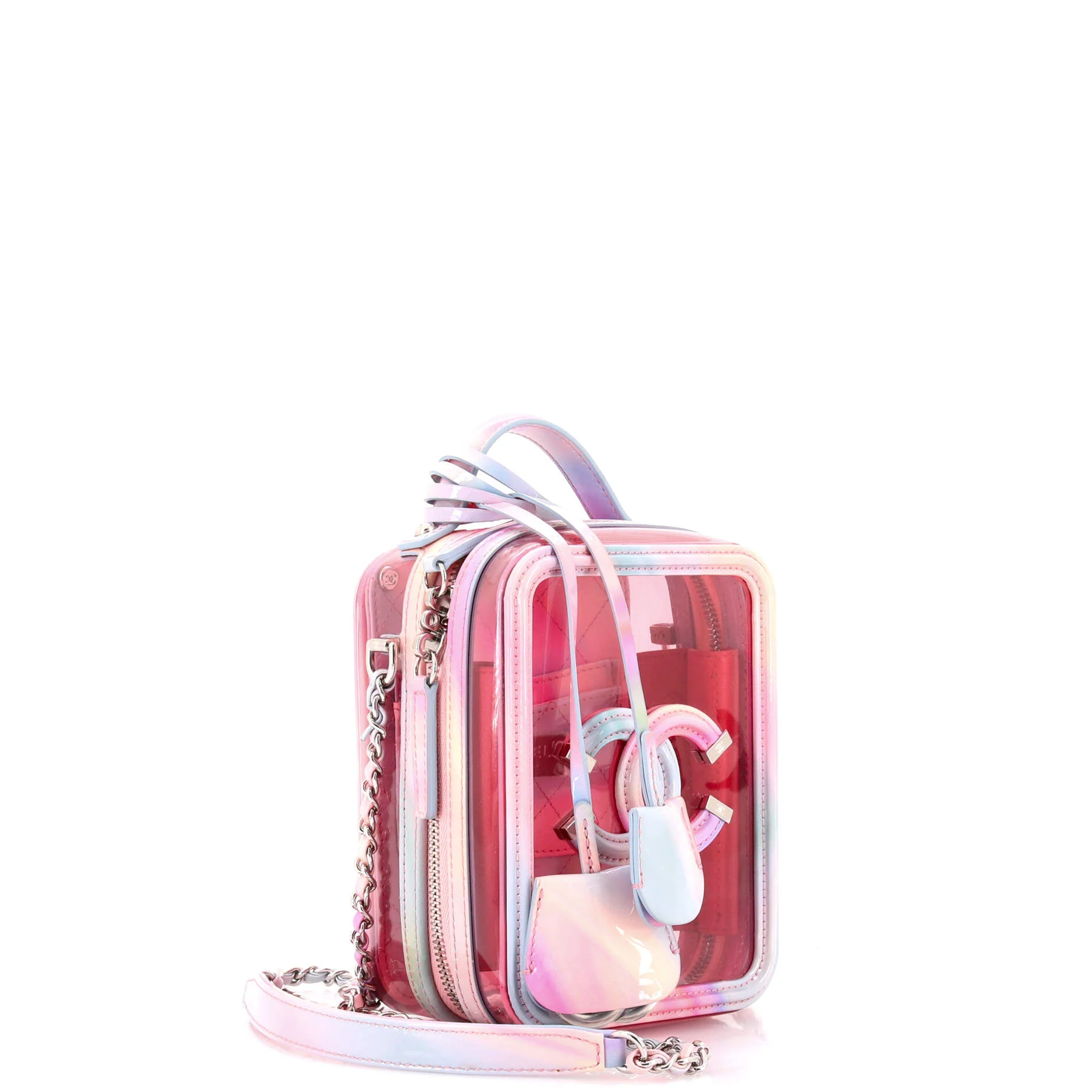 Filigree Vertical Vanity Case PVC with Lambskin - Image 2