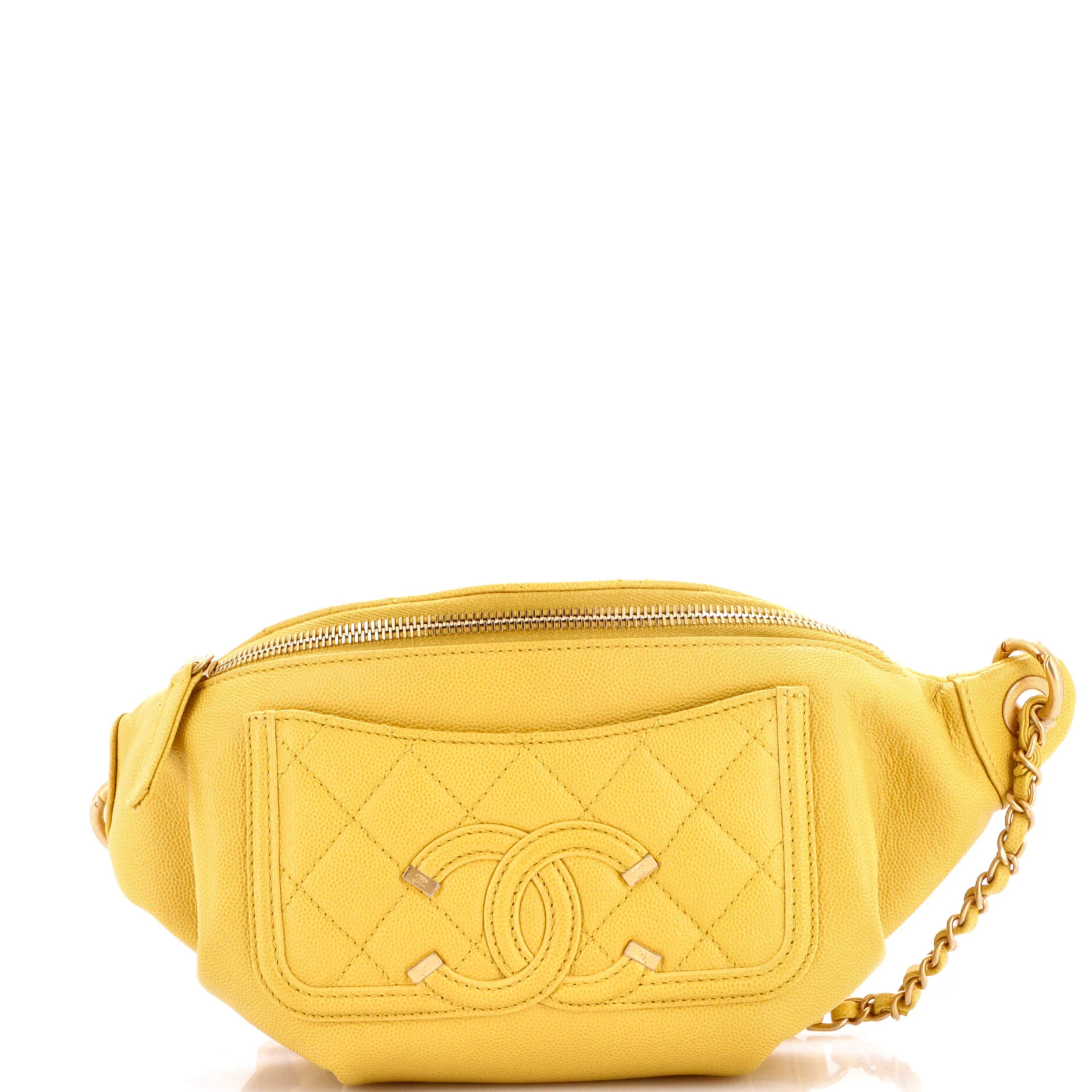 Filigree Waist Bag Quilted Caviar