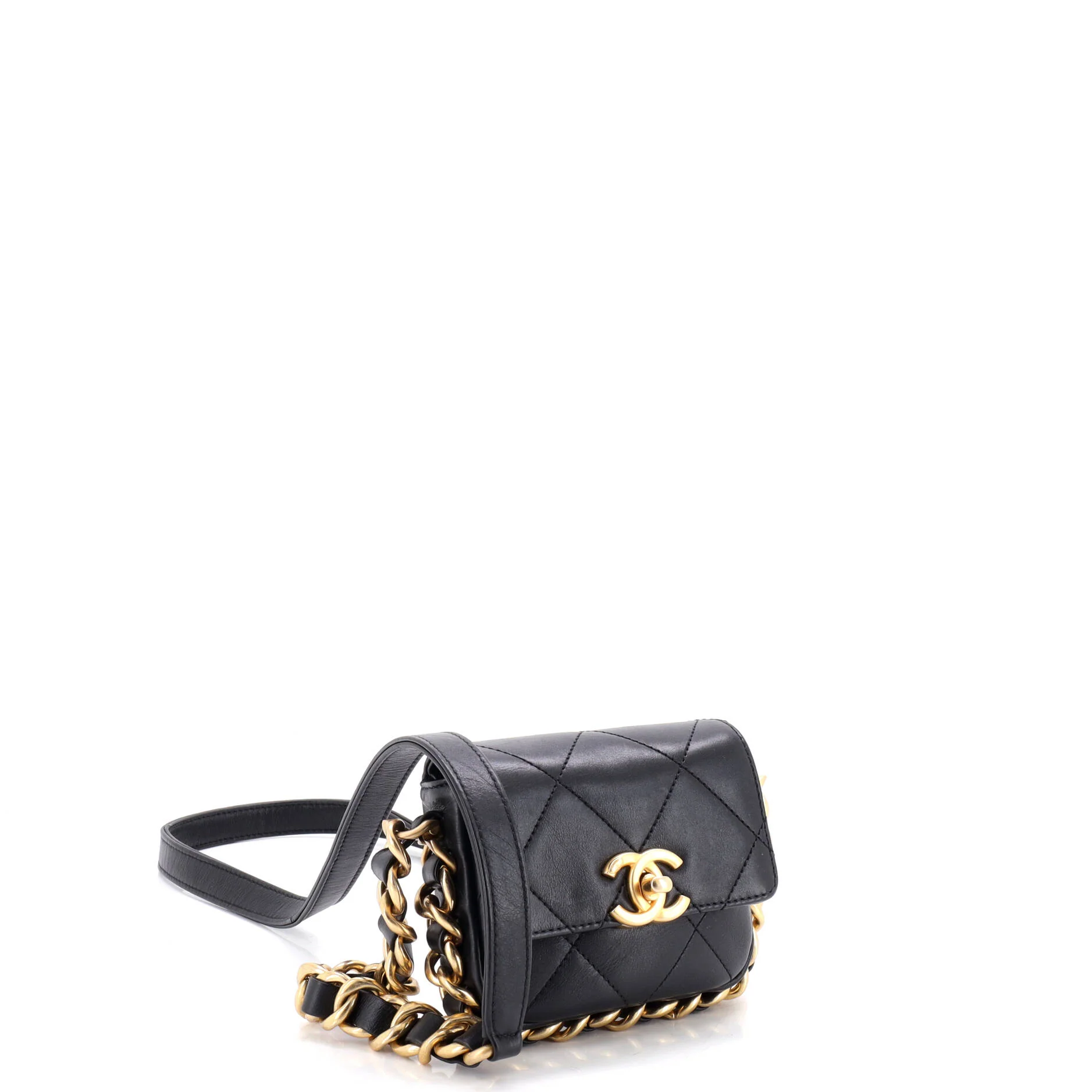 Framing Chain Flap Bag Quilted Calfskin Mini - Image 2