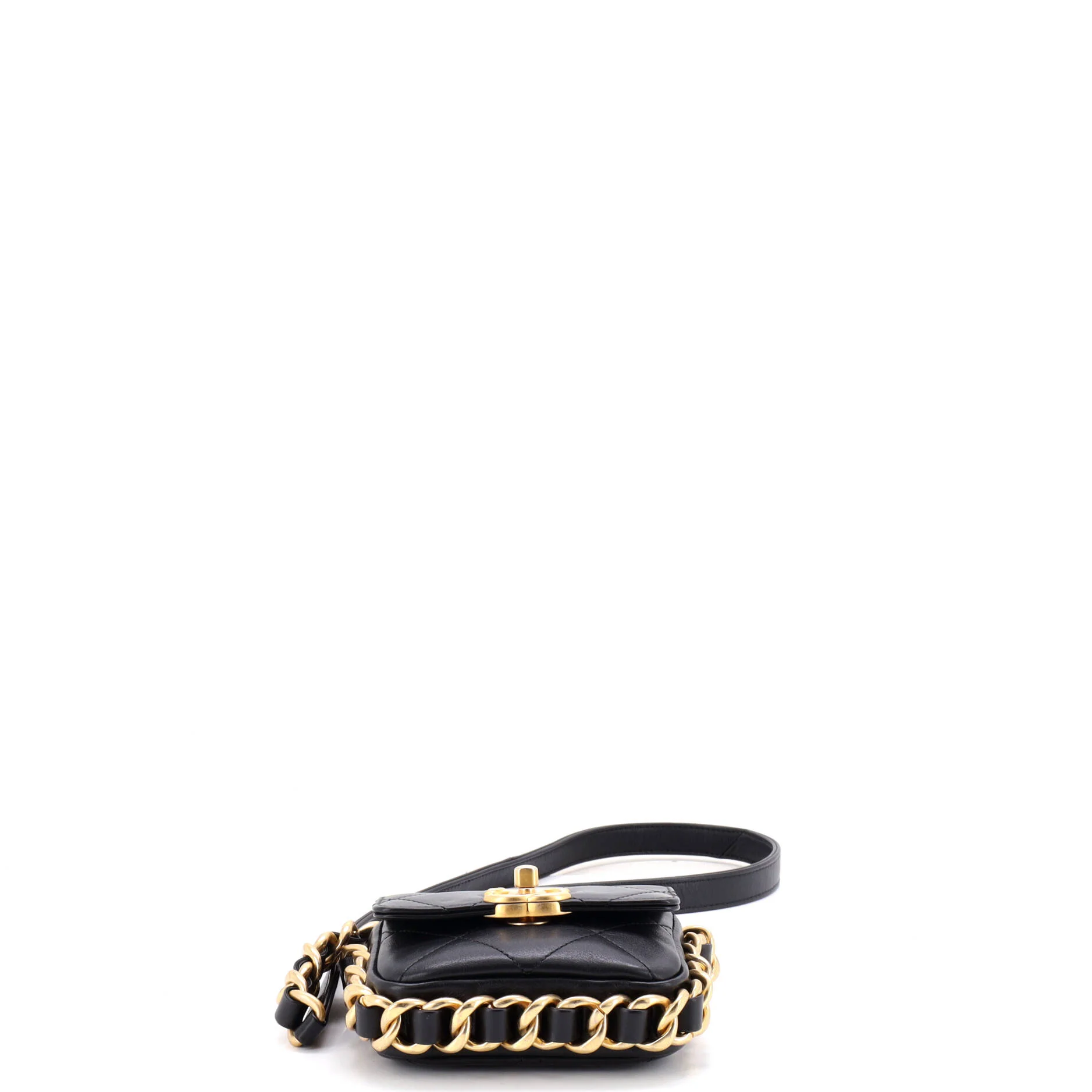 Framing Chain Flap Bag Quilted Calfskin Mini - Image 4