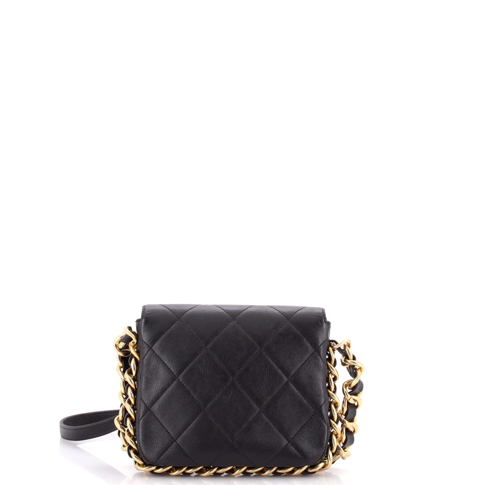 Framing Chain Flap Bag Quilted Calfskin Small - Image 3