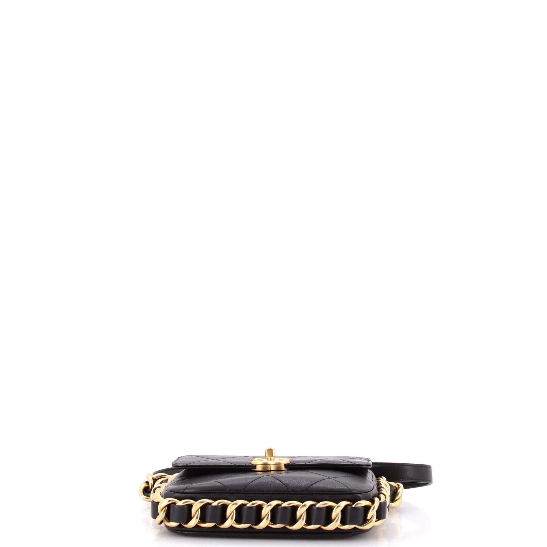 Framing Chain Flap Bag Quilted Calfskin Small - Image 4