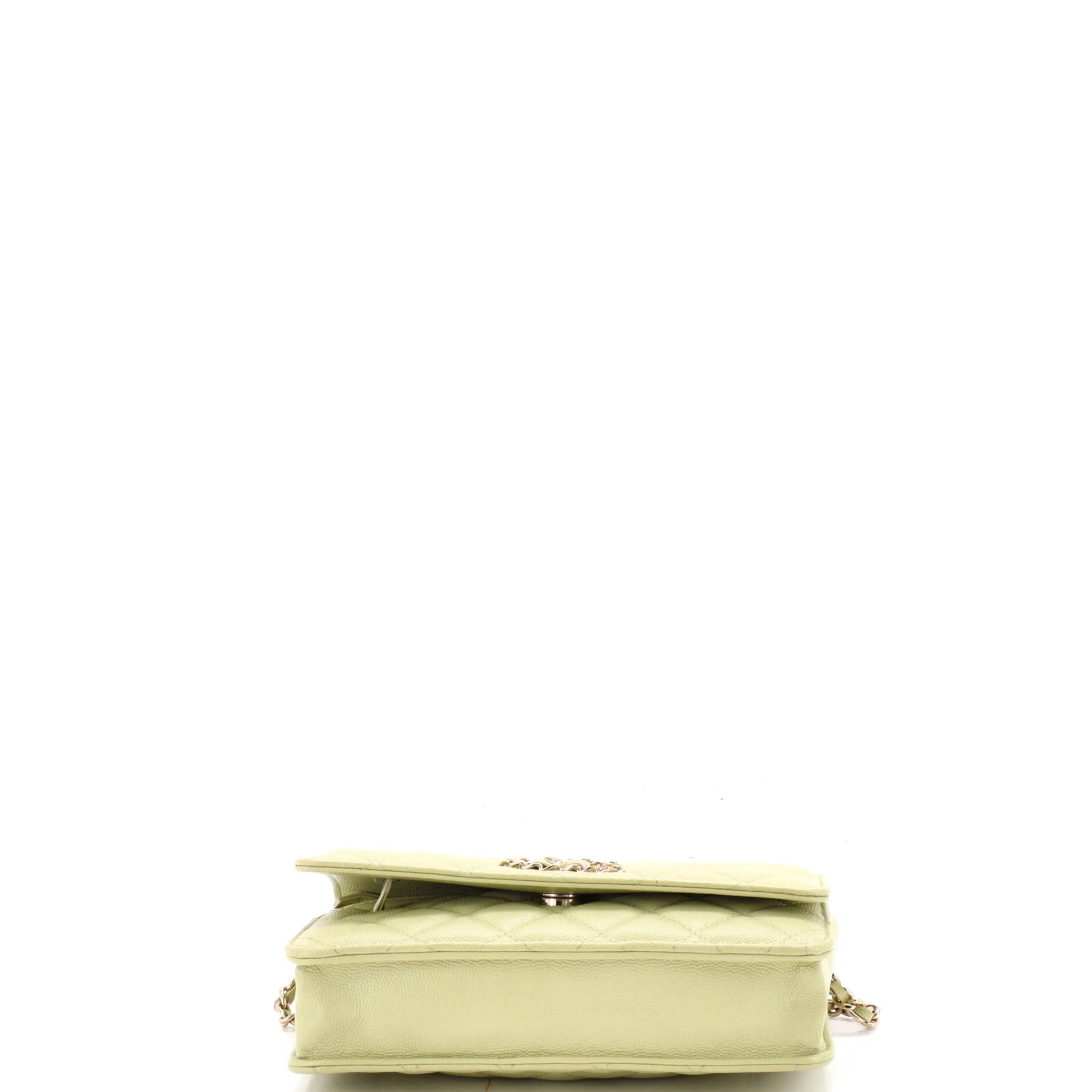 French New Wave Wallet on Chain Quilted Caviar - Image 4