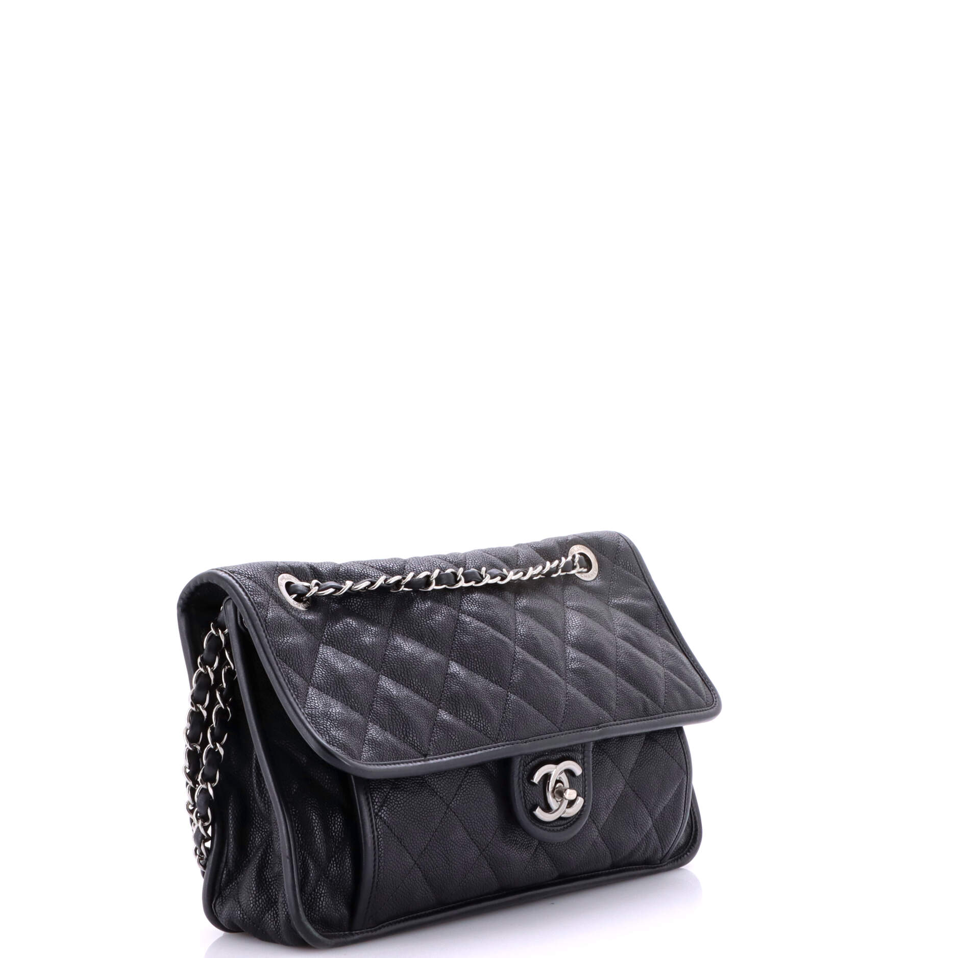 French Riviera Flap Bag Quilted Caviar Large - Image 2