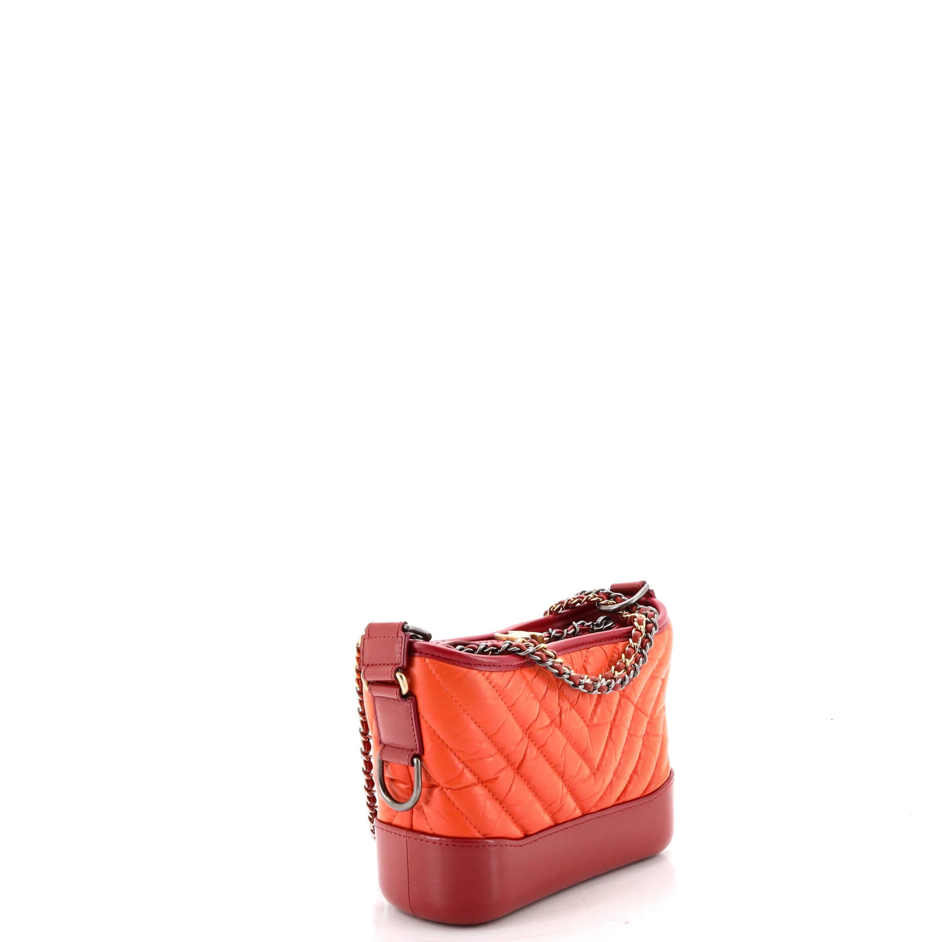 Gabrielle Hobo Chevron Aged Calfskin Small - Image 3