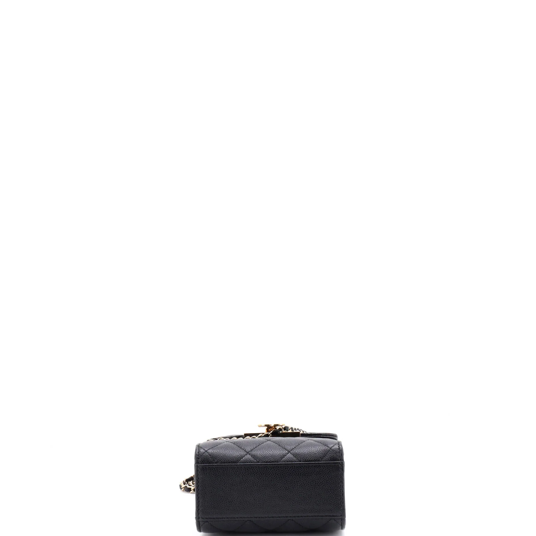 Golden Class Phone Holder Crossbody Bag Quilted Caviar - Image 4