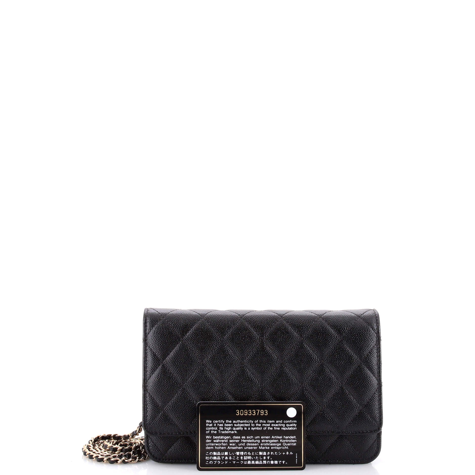 Golden Class Wallet on Chain Quilted Caviar - Image 2
