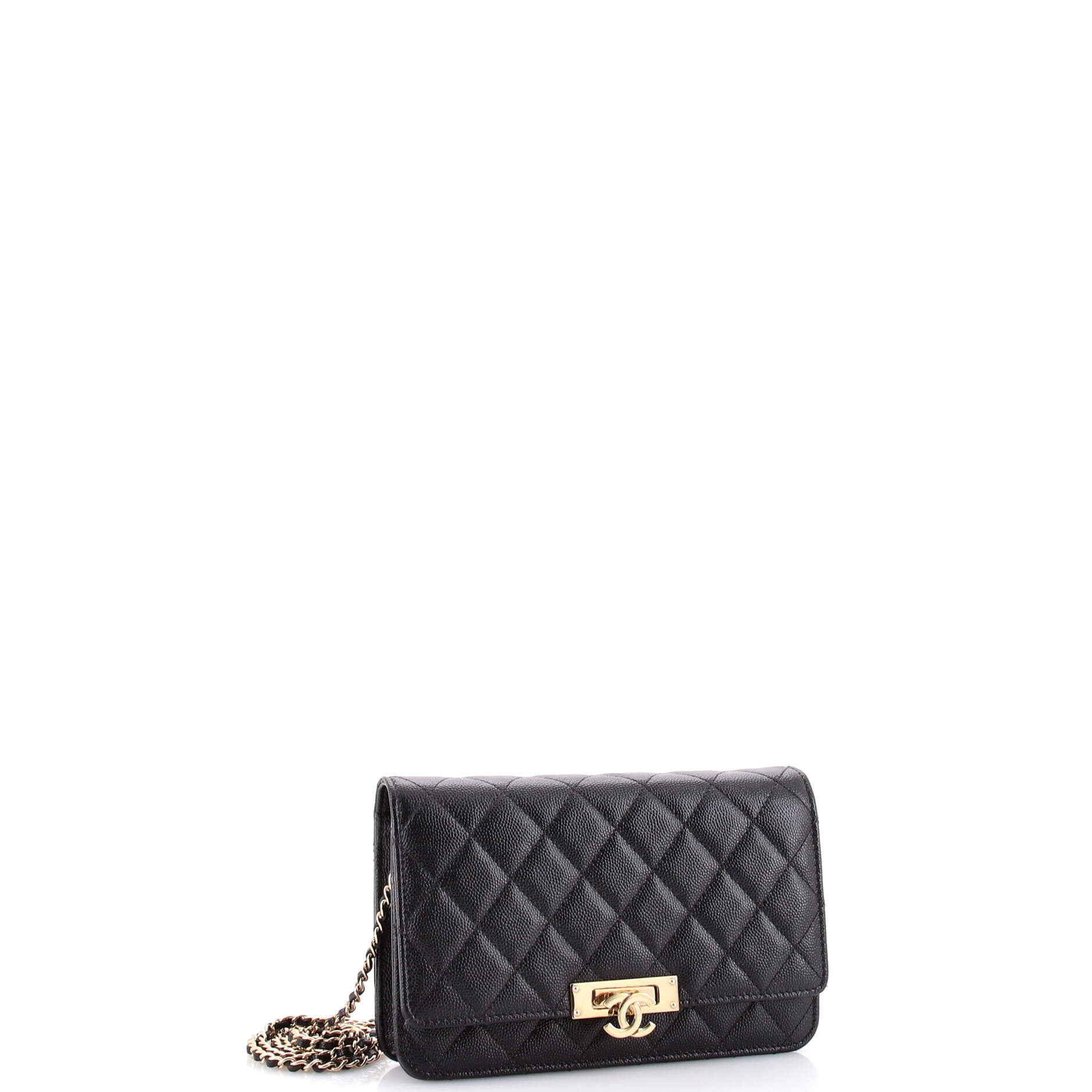 Golden Class Wallet on Chain Quilted Caviar - Image 3