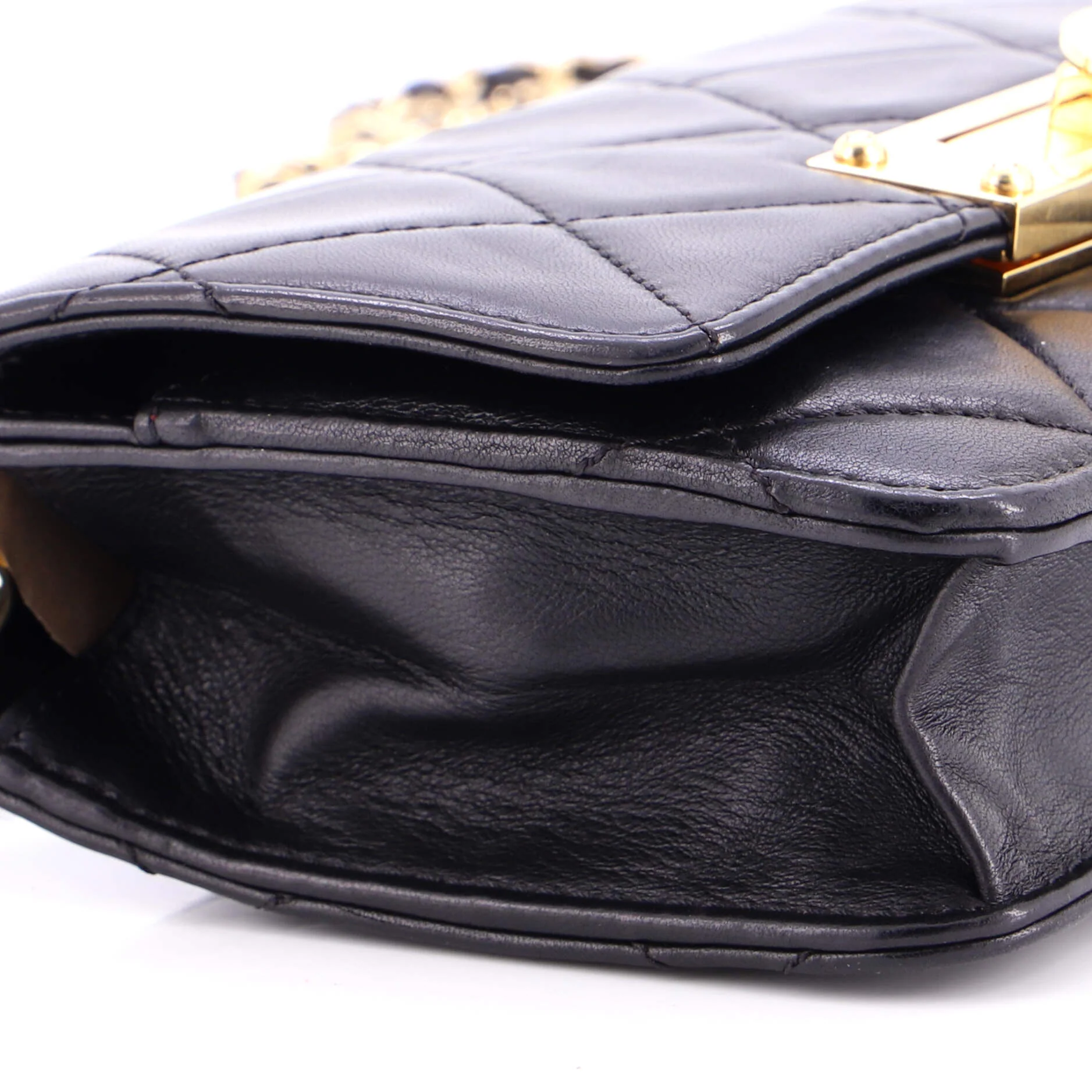 Golden Class Wallet on Chain Quilted Lambskin - Image 6