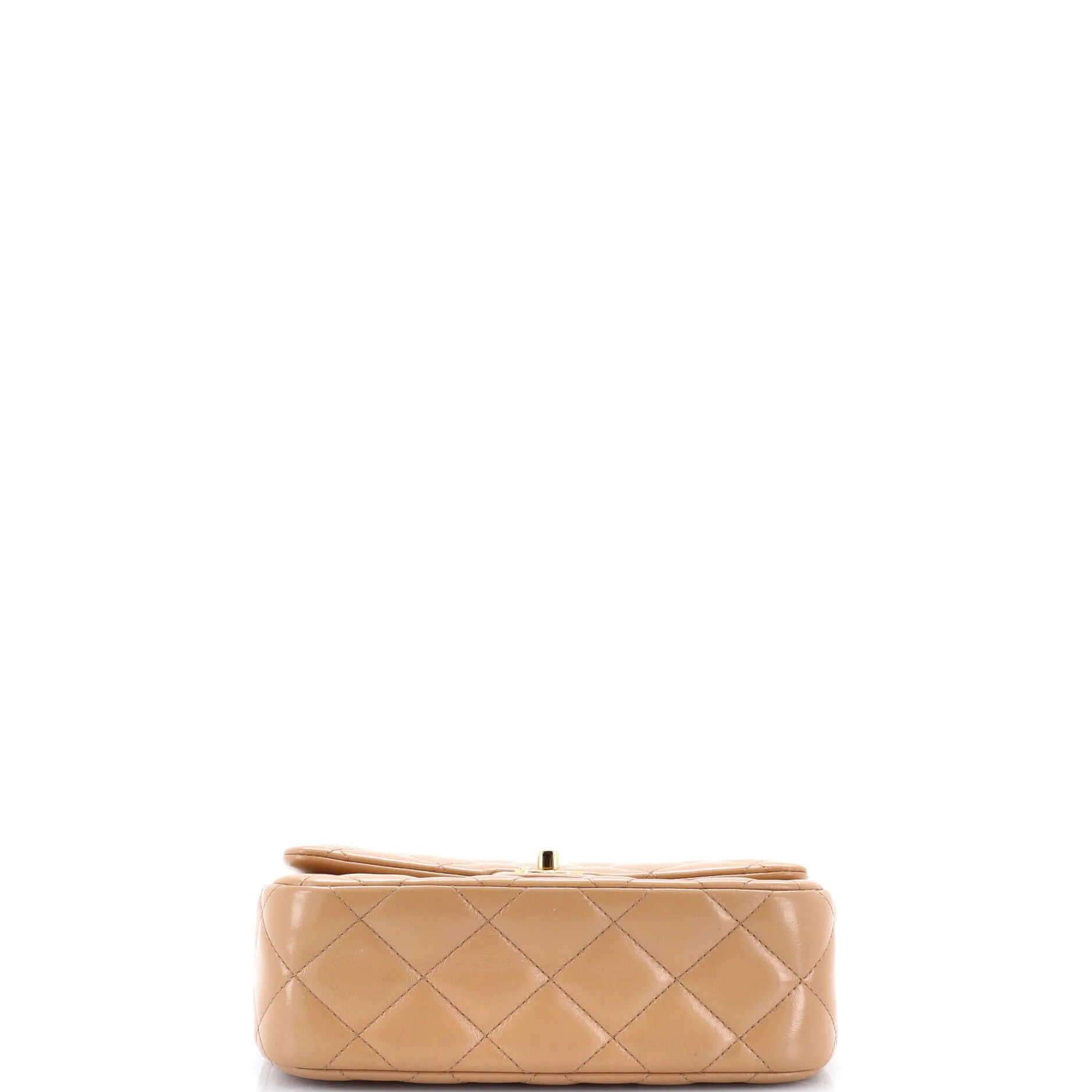 Golden Links Top Handle Flap Bag Quilted Shiny Lambskin Medium - Image 5