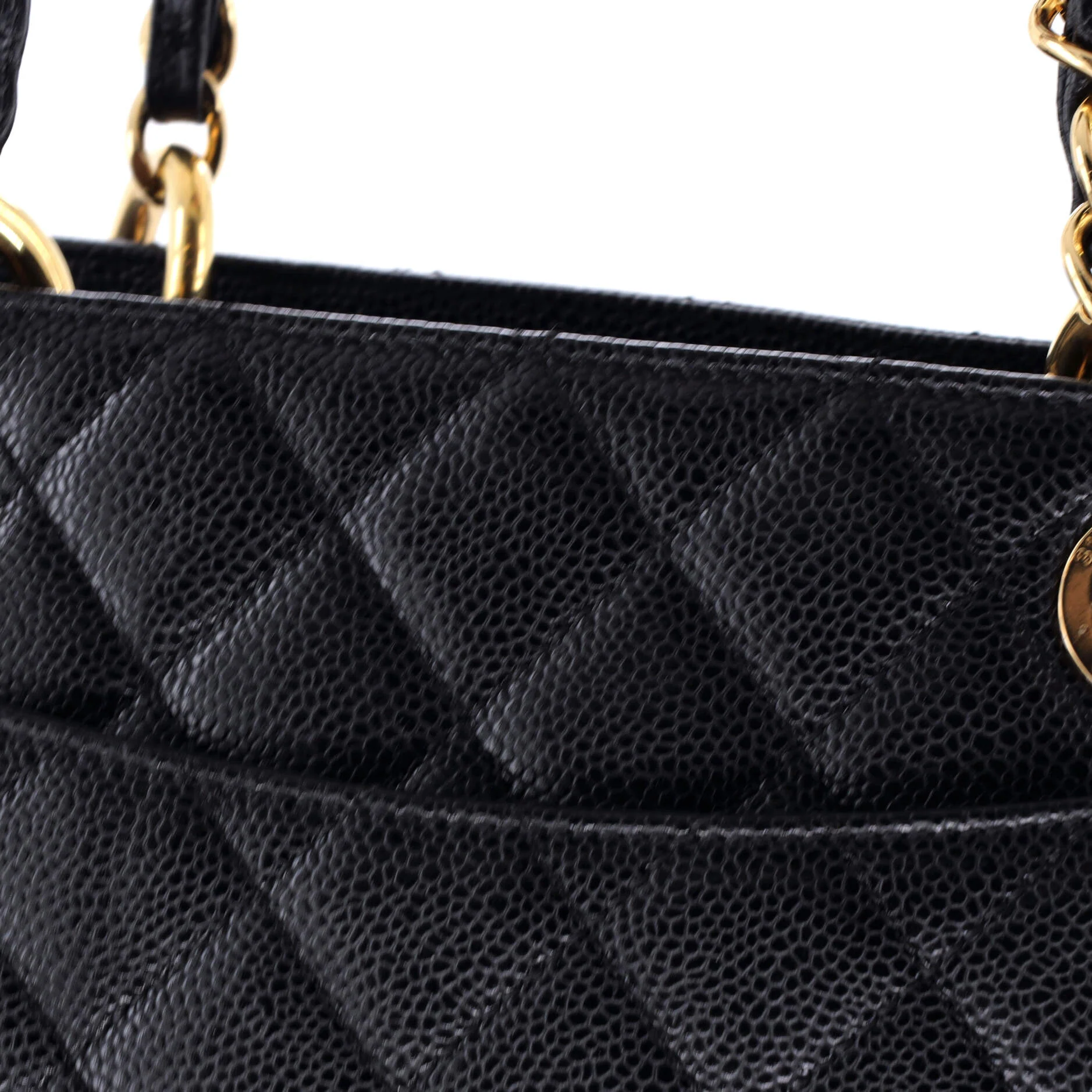 Grand Shopping Tote Quilted Caviar - Image 7