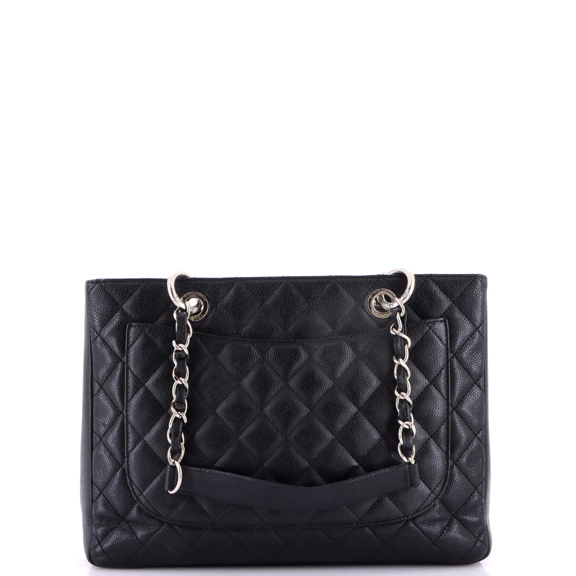 Grand Shopping Tote Quilted Caviar - Image 3