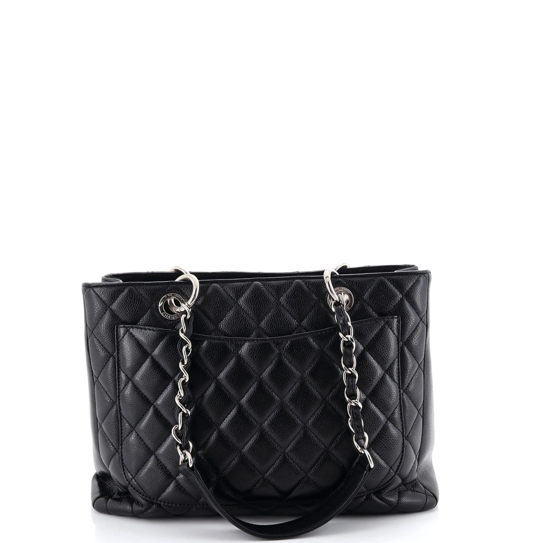 Grand Shopping Tote Quilted Caviar - Image 3