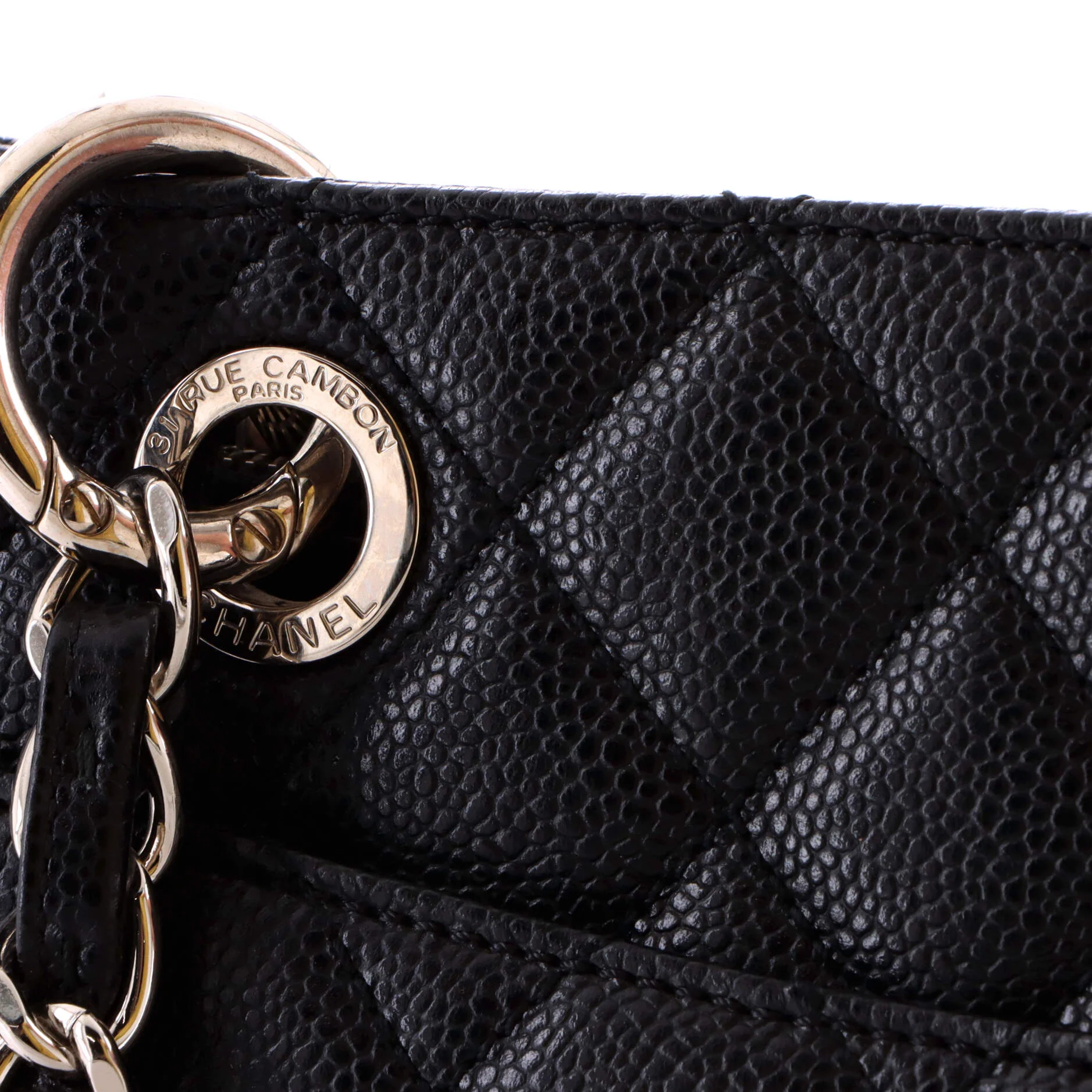 Grand Shopping Tote Quilted Caviar - Image 8