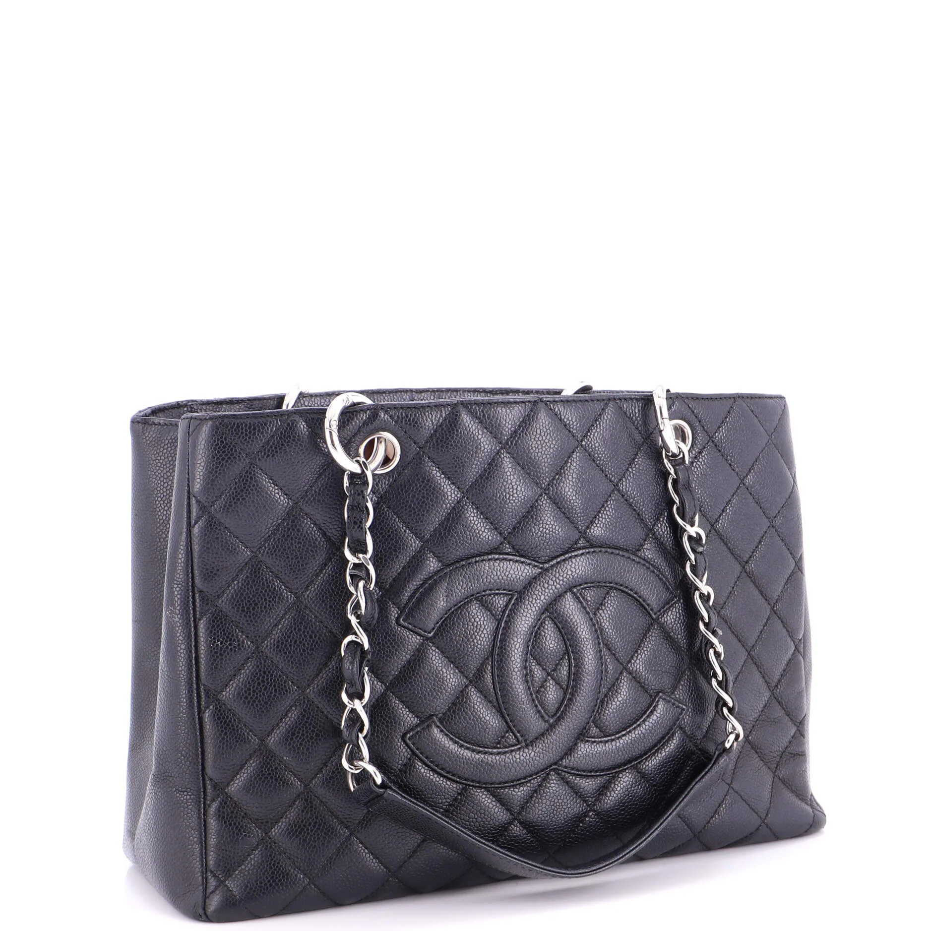Grand Shopping Tote Quilted Caviar - Image 2