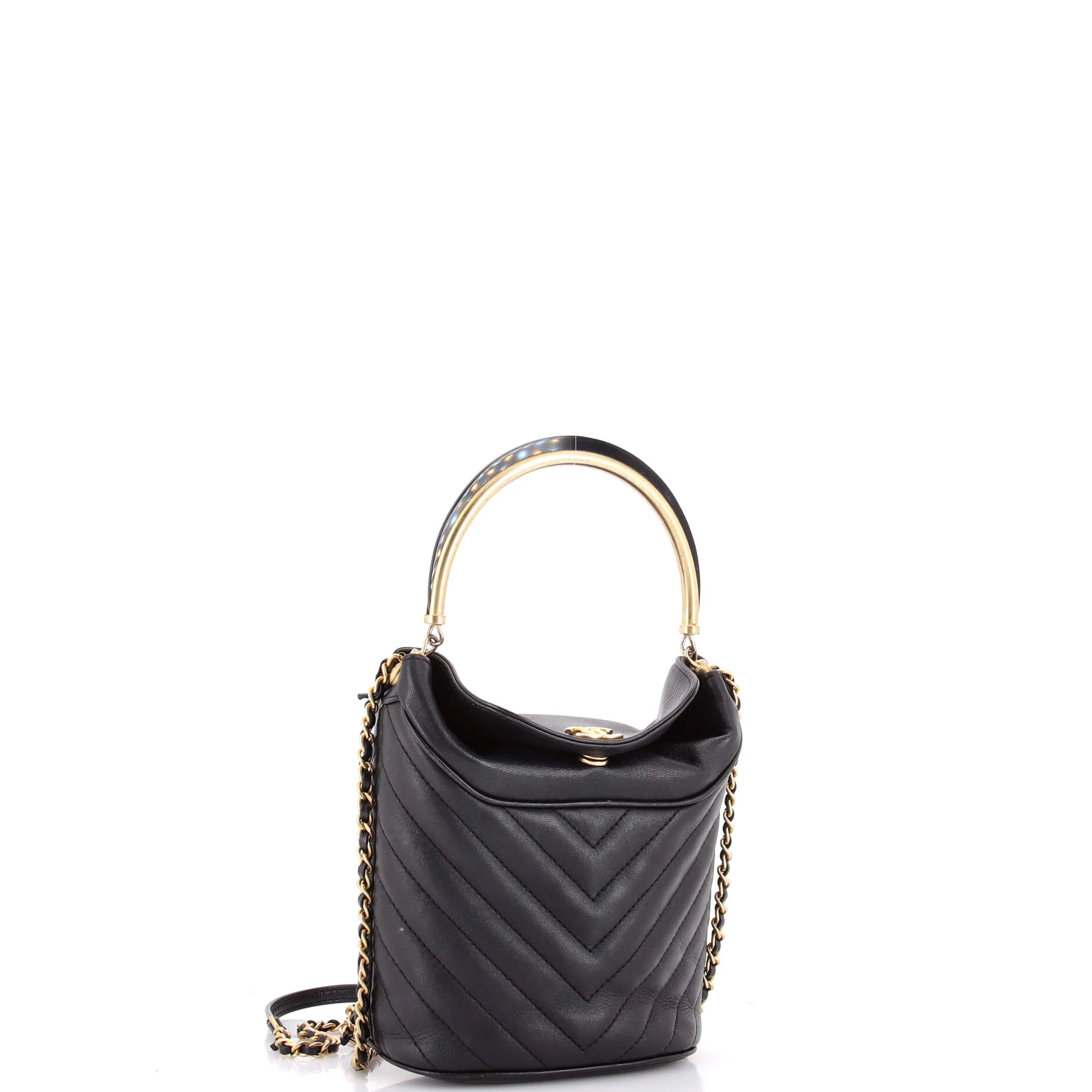 Handle with Chic Bucket Bag Chevron Lambskin - Image 2