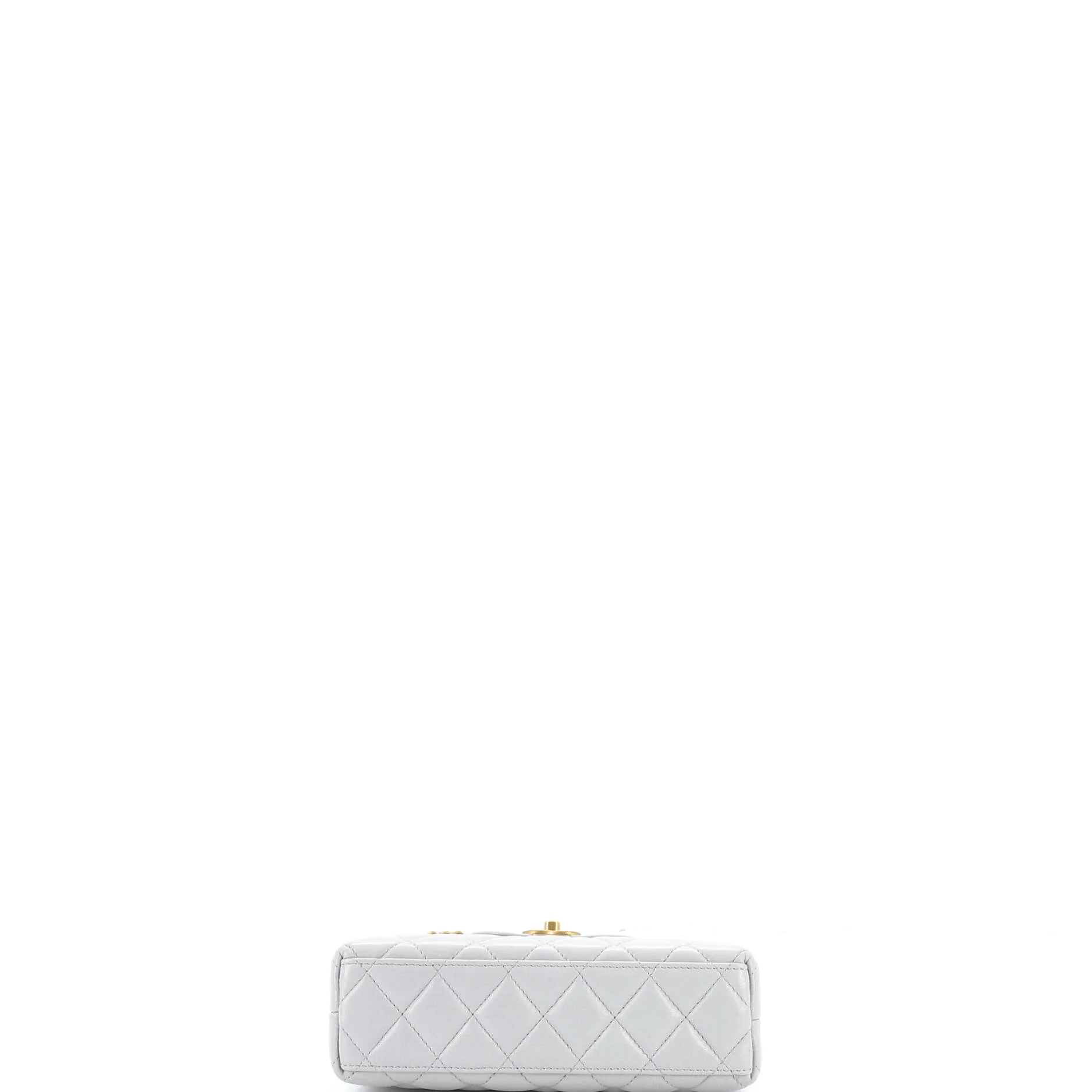 Kelly Top Handle Shopping Bag Quilted Shiny Aged Calfskin Mini - Image 4
