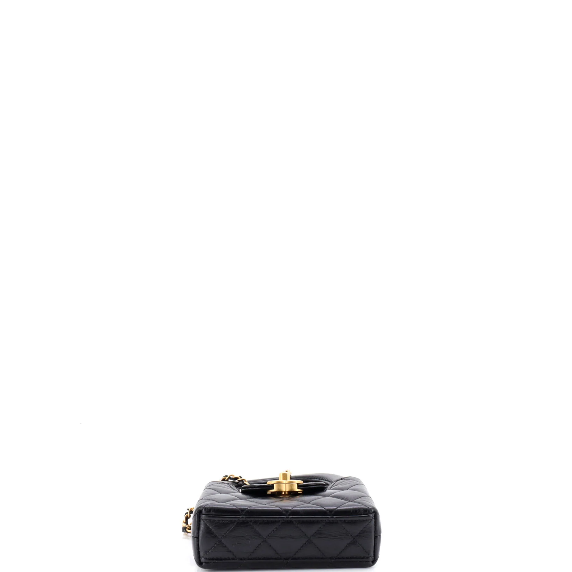 Kelly Top Handle Shopping Bag Quilted Shiny Aged Calfskin Nano - Image 4