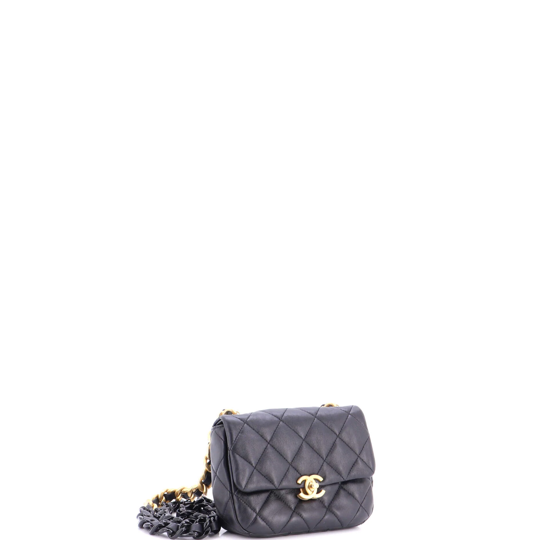 Lacquered Metal CC Flap Bag Quilted Lambskin Mini - Image 2