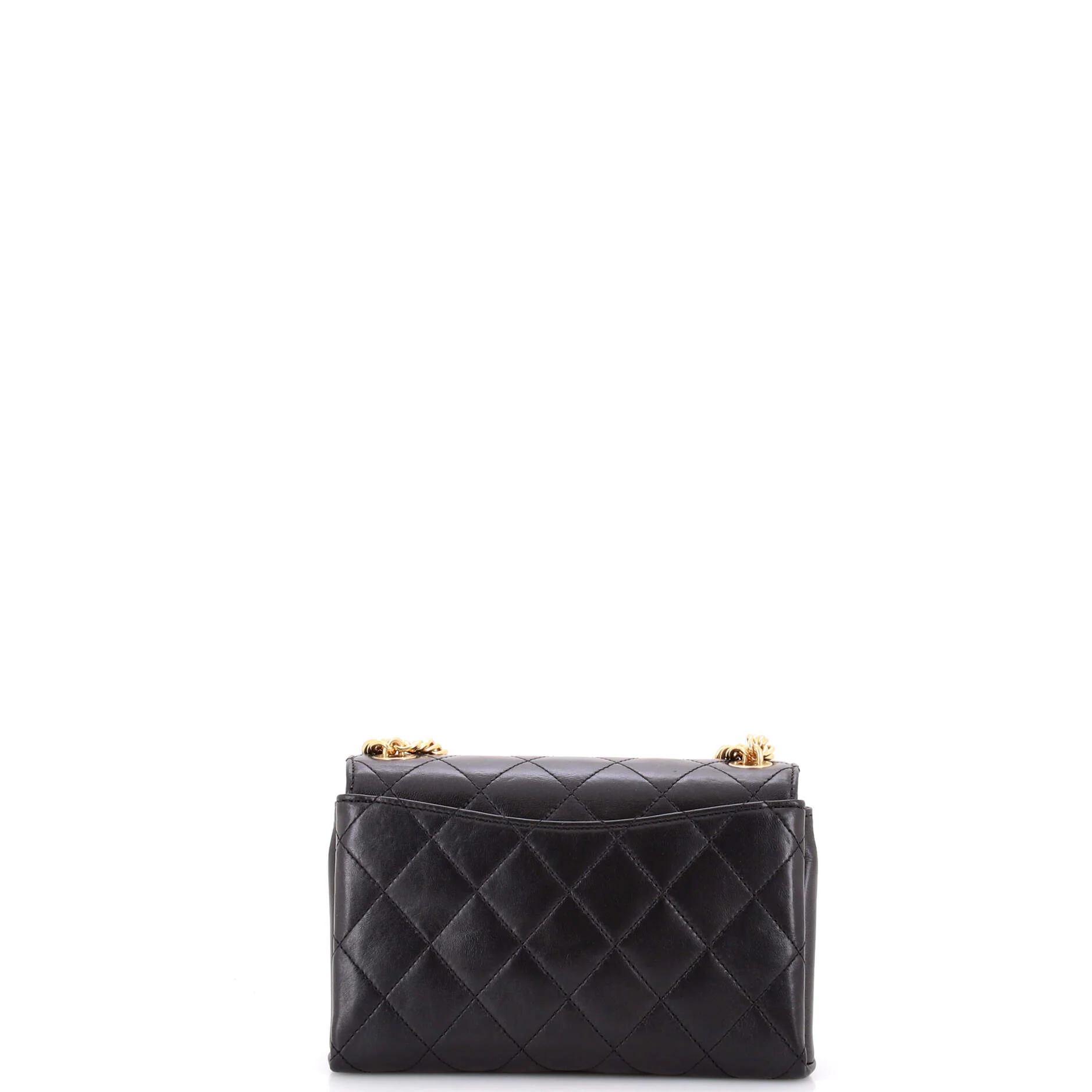 Logo Enamel Full Flap Bag Quilted Lambskin Mini - Image 3