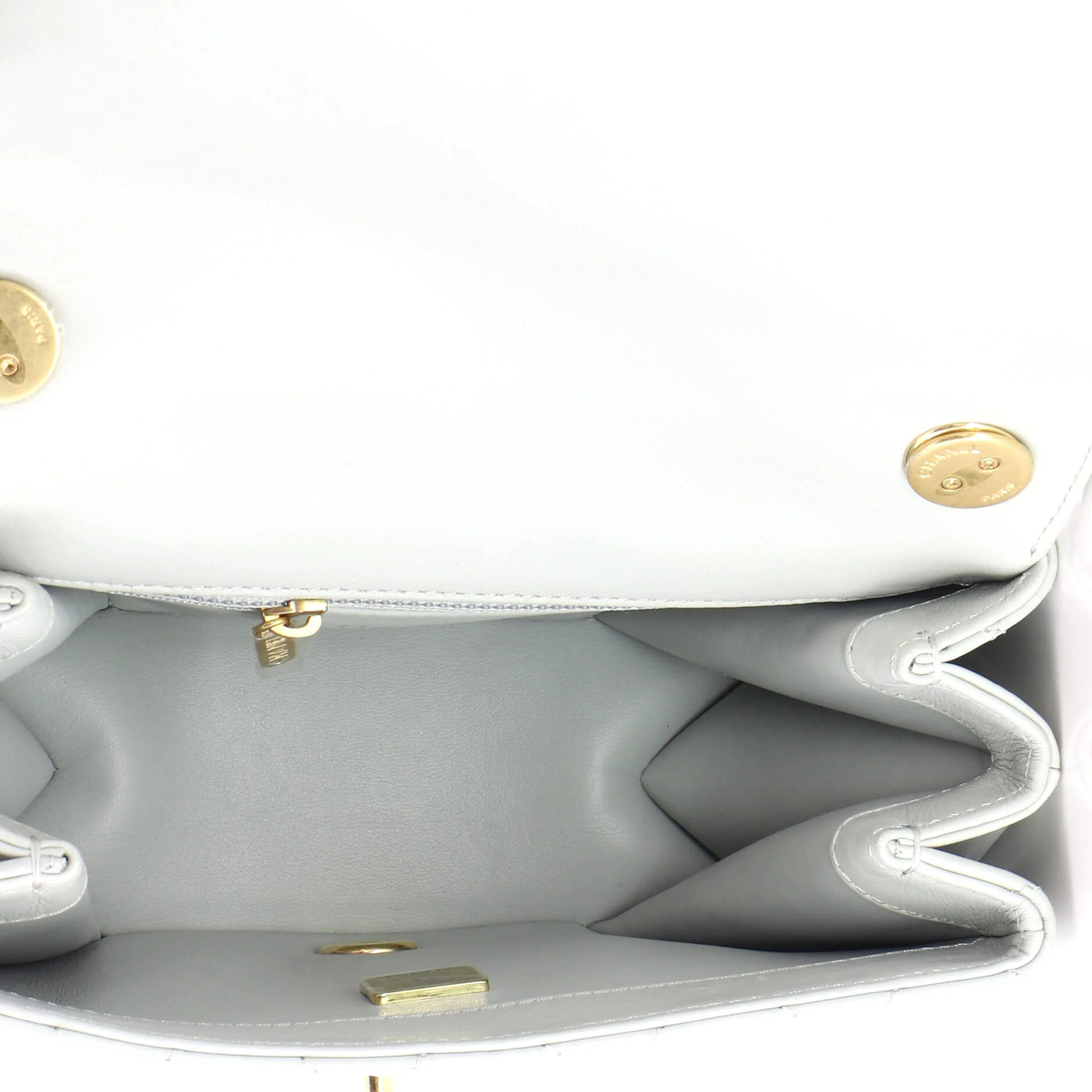 Logo Enamel Full Flap Bag Quilted Lambskin Mini - Image 5