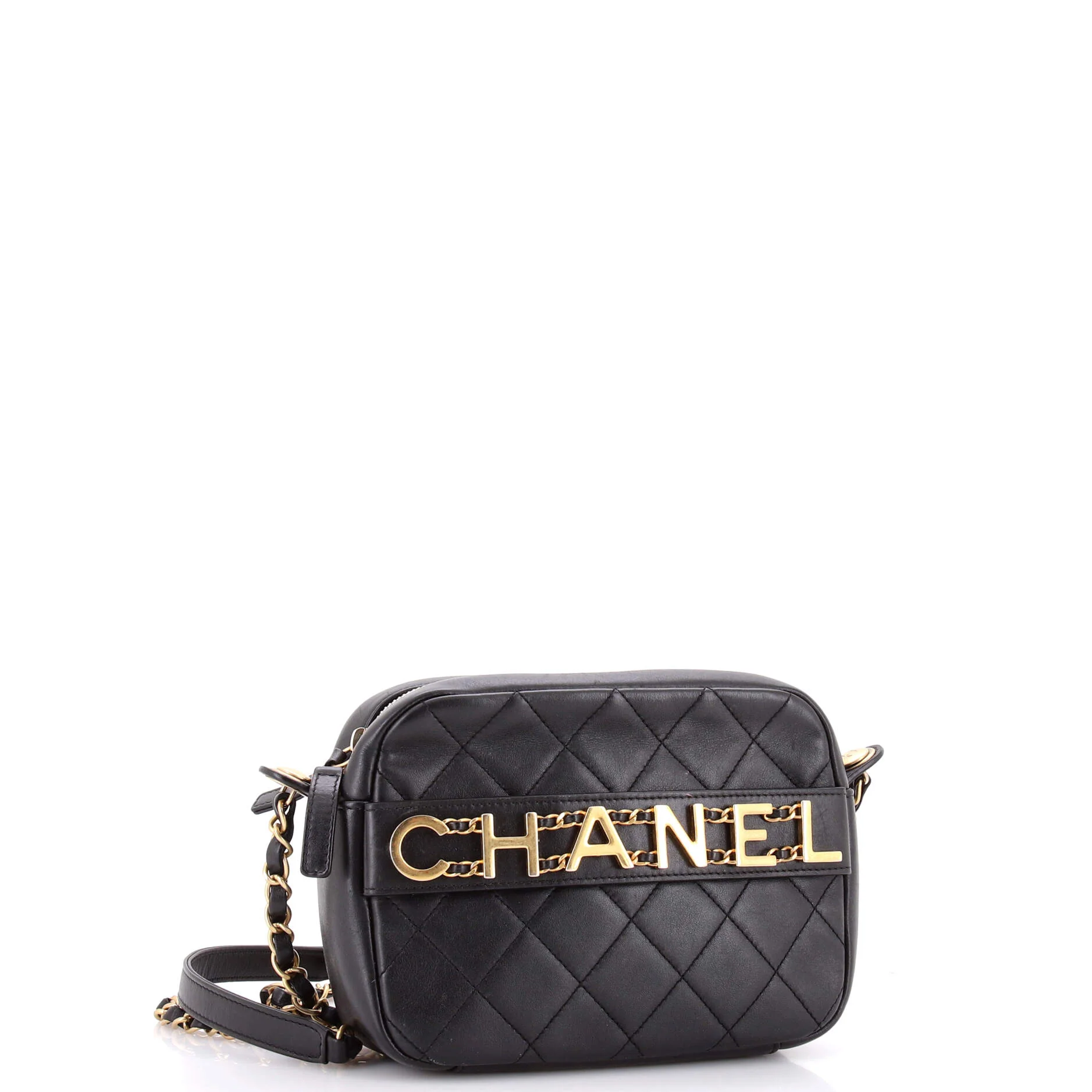 Logo Enchained Camera Case Quilted Calfskin - Image 2