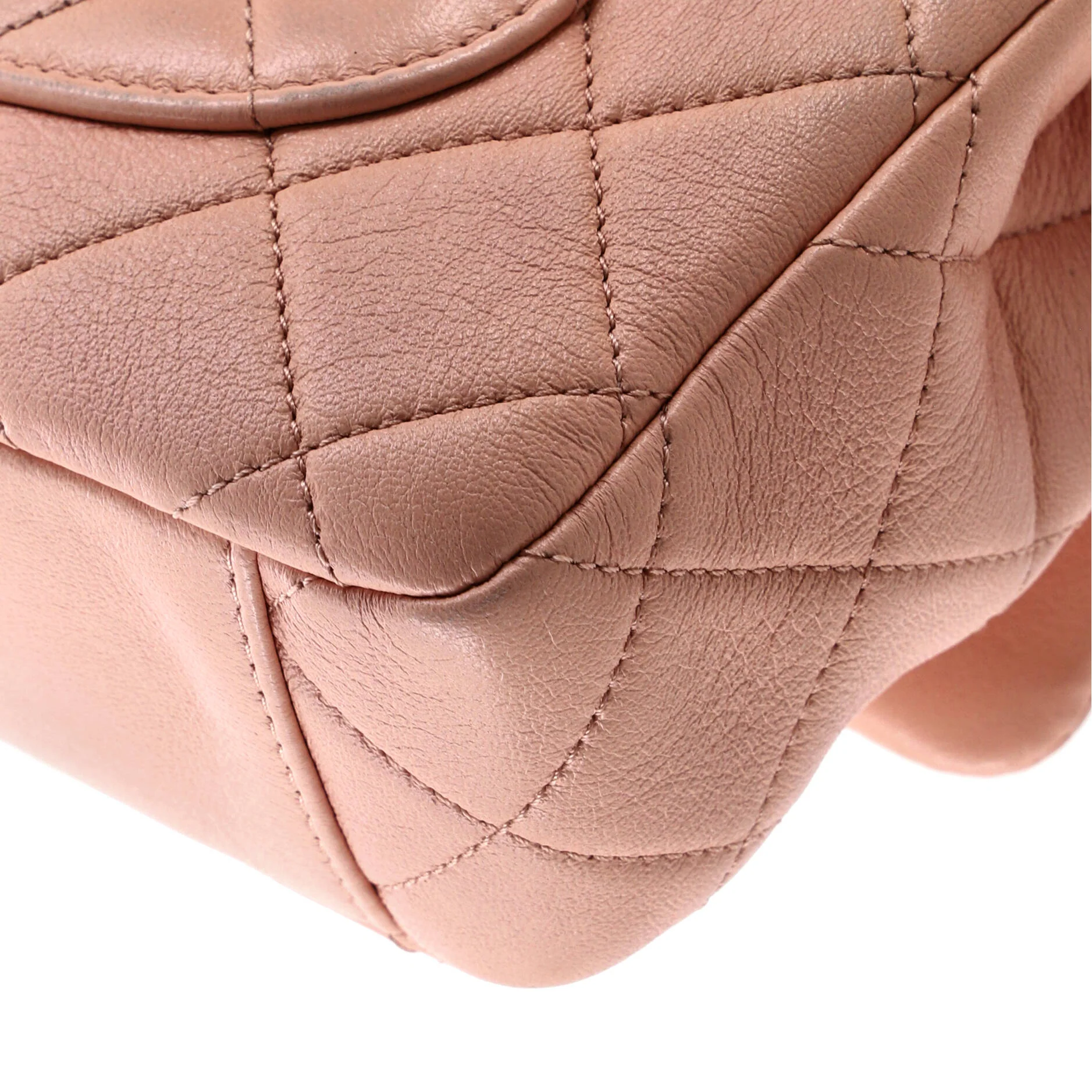 Logo Quilted Metal Top Handle Flap Bag Quilted Lambskin with Metal and Crystals Small - Image 7