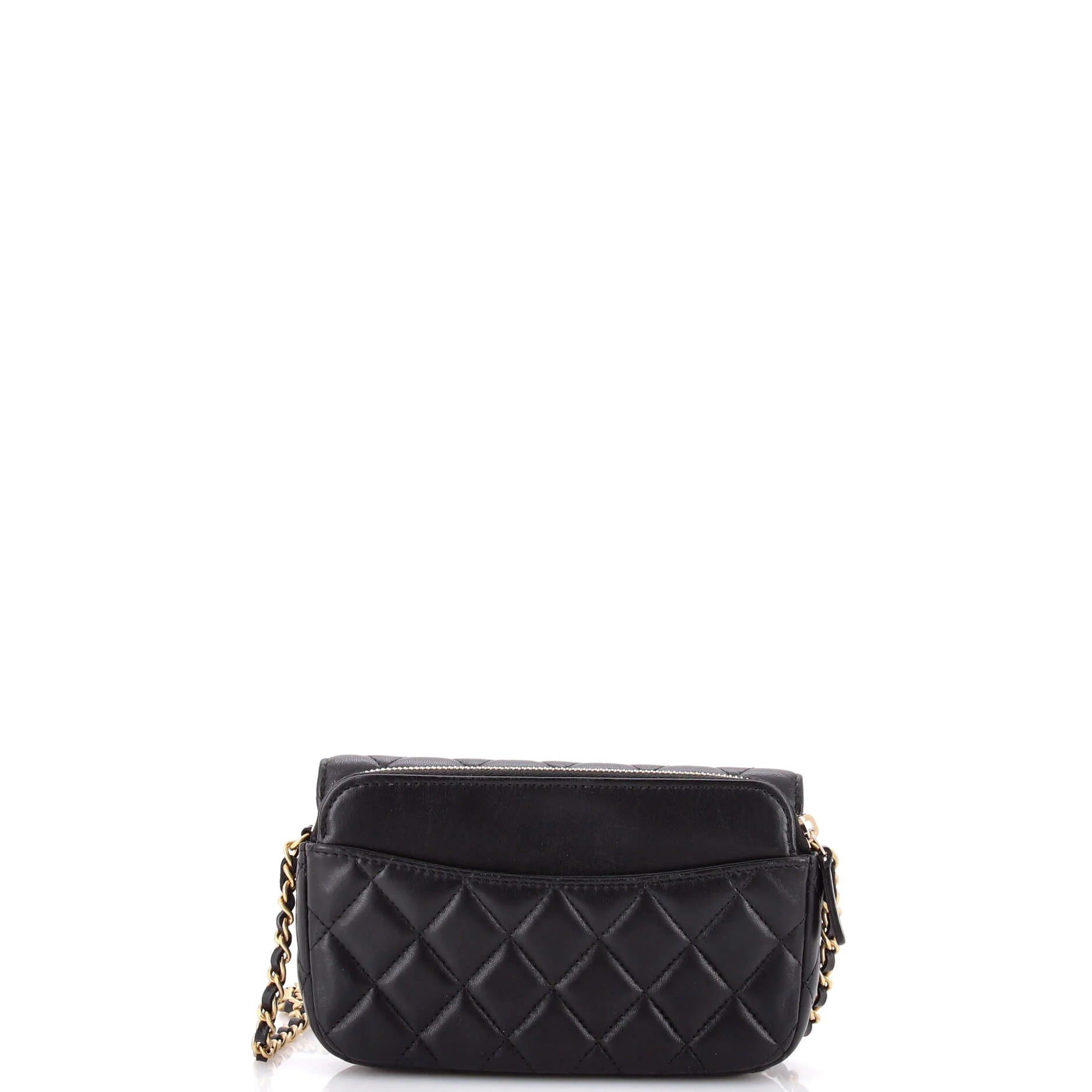 Lucky Charms Classic Flap Phone Holder with Chain Quilted Lambskin - Image 3