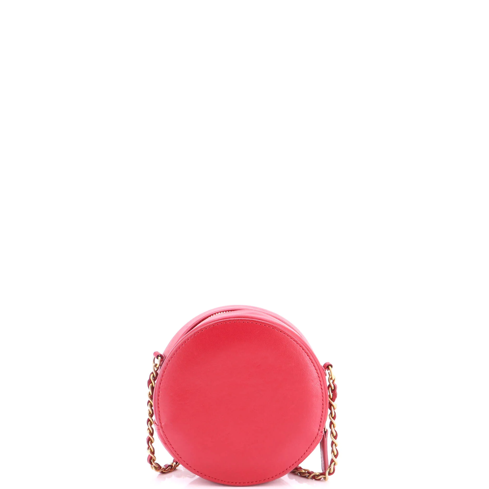 Lucky Charms Round Clutch With Chain Embellished Lambskin - Image 3