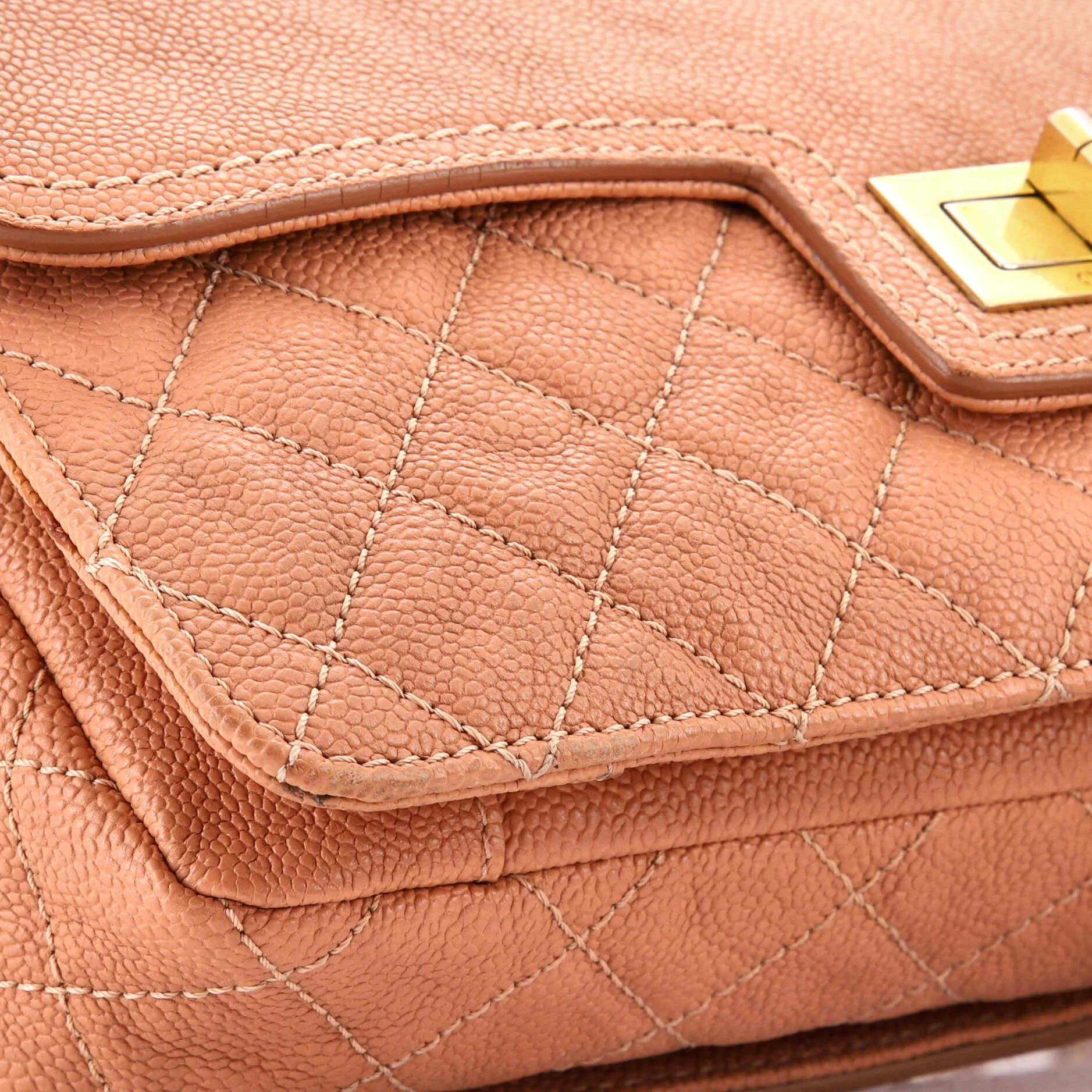 Mademoiselle Lock Flap Bag Quilted Caviar Medium - Image 6