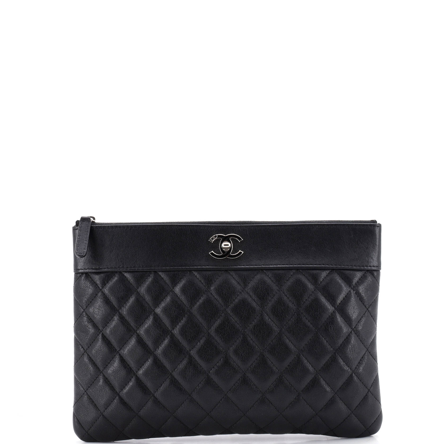 Mademoiselle Vintage O Case Clutch Quilted Sheepskin Medium