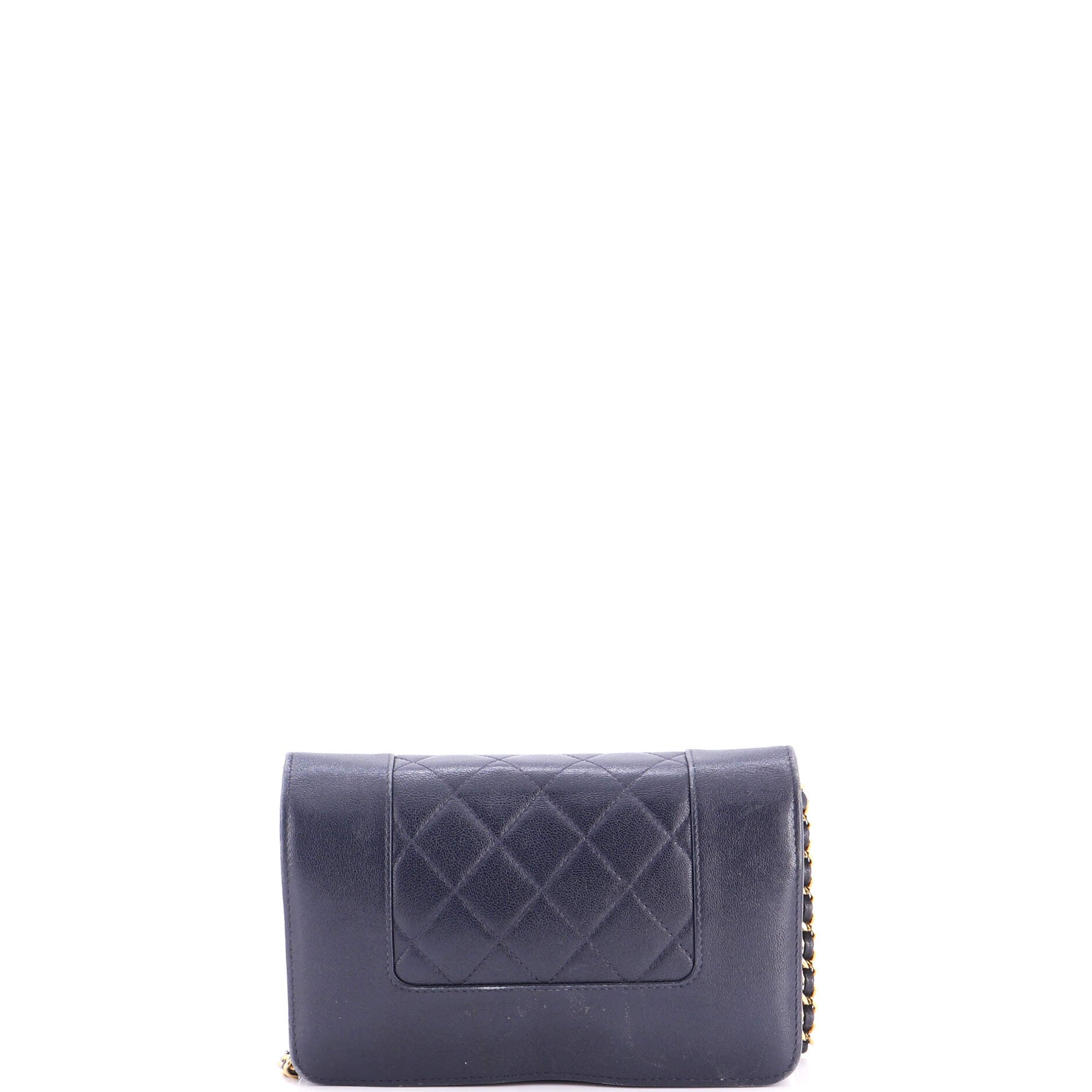 Mademoiselle Vintage Wallet on Chain Quilted Sheepskin - Image 3