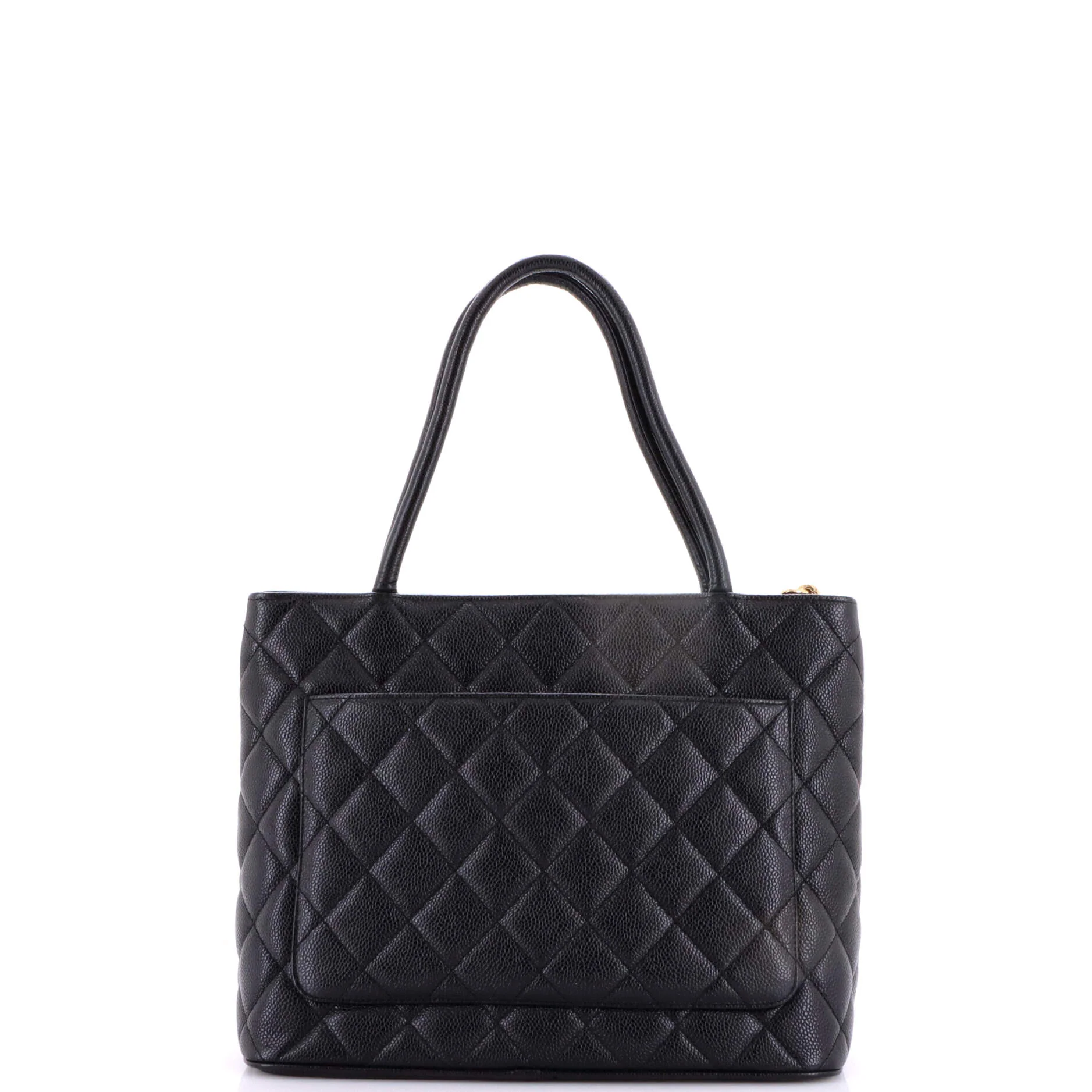 Medallion Tote Quilted Caviar - Image 3