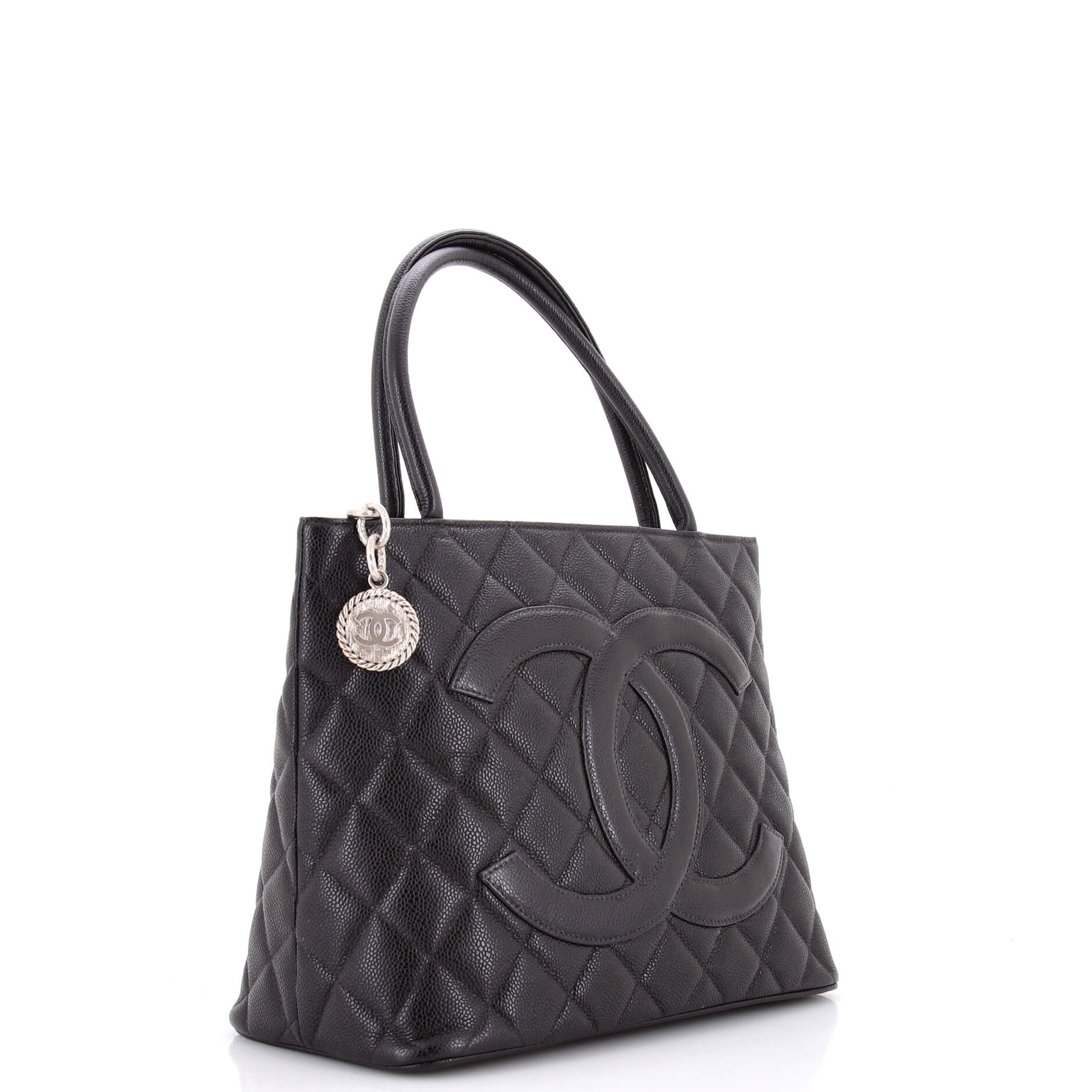Medallion Tote Quilted Caviar - Image 2