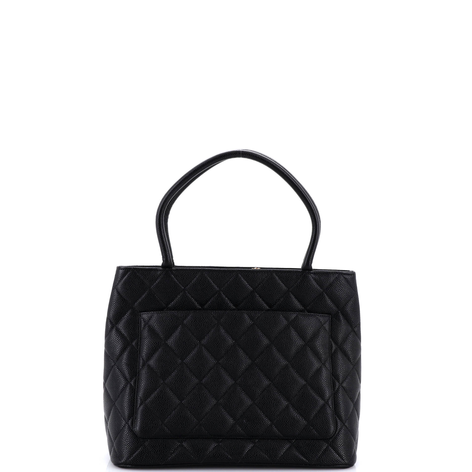 Medallion Tote Quilted Caviar - Image 3